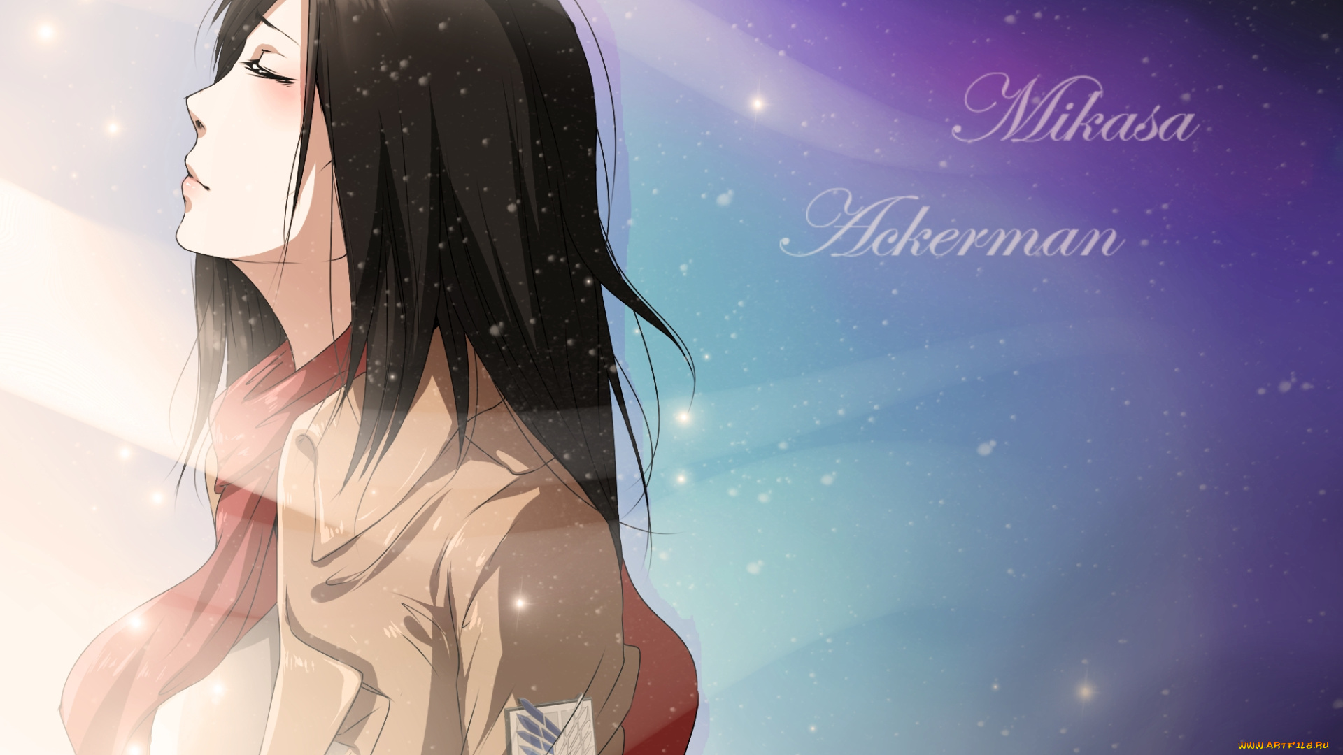 аниме, shingeki, no, kyojin, mikasa