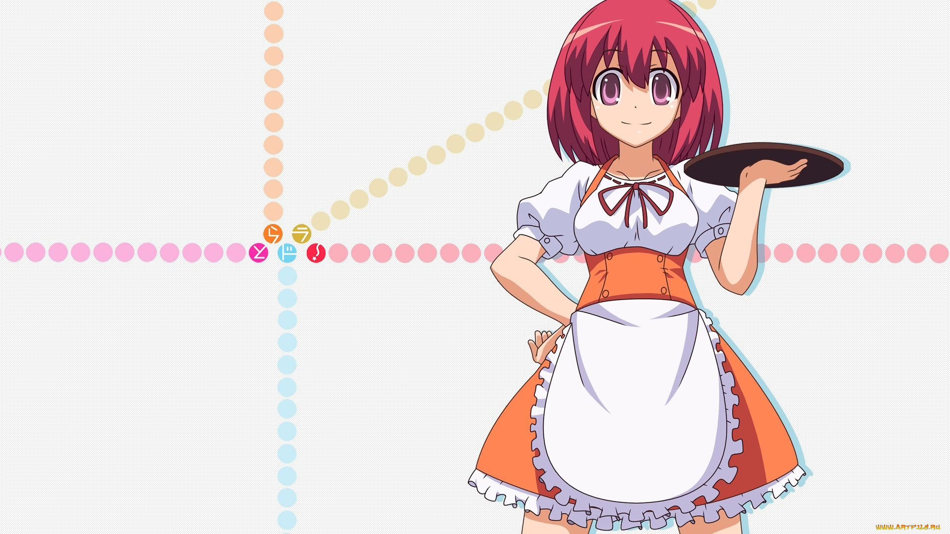 аниме, toradora, девушка, взгляд, фон