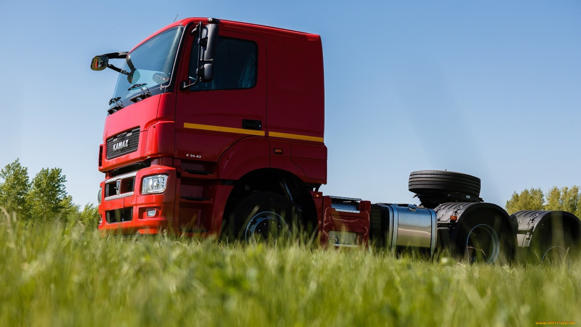 автомобили, камаз, поле, кабина, грузовик