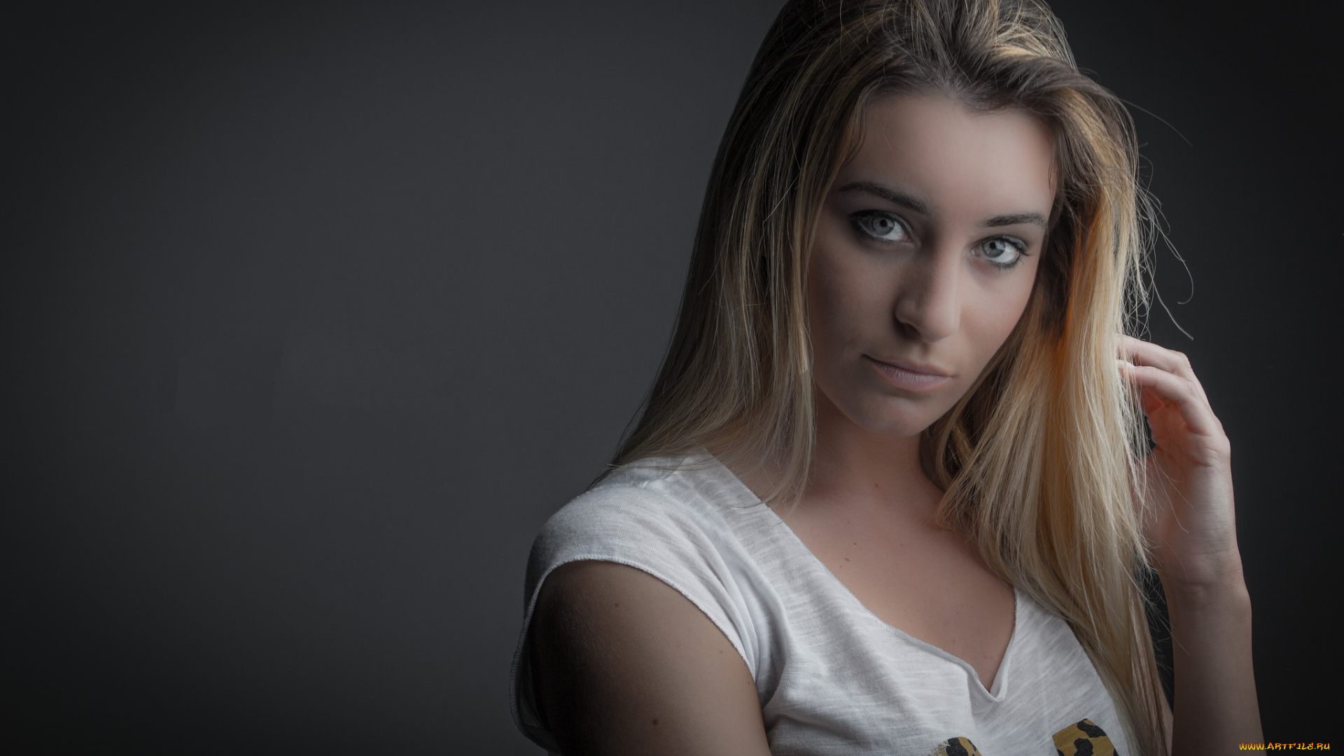 девушки, -unsort, , блондинки, лицо, взгляд