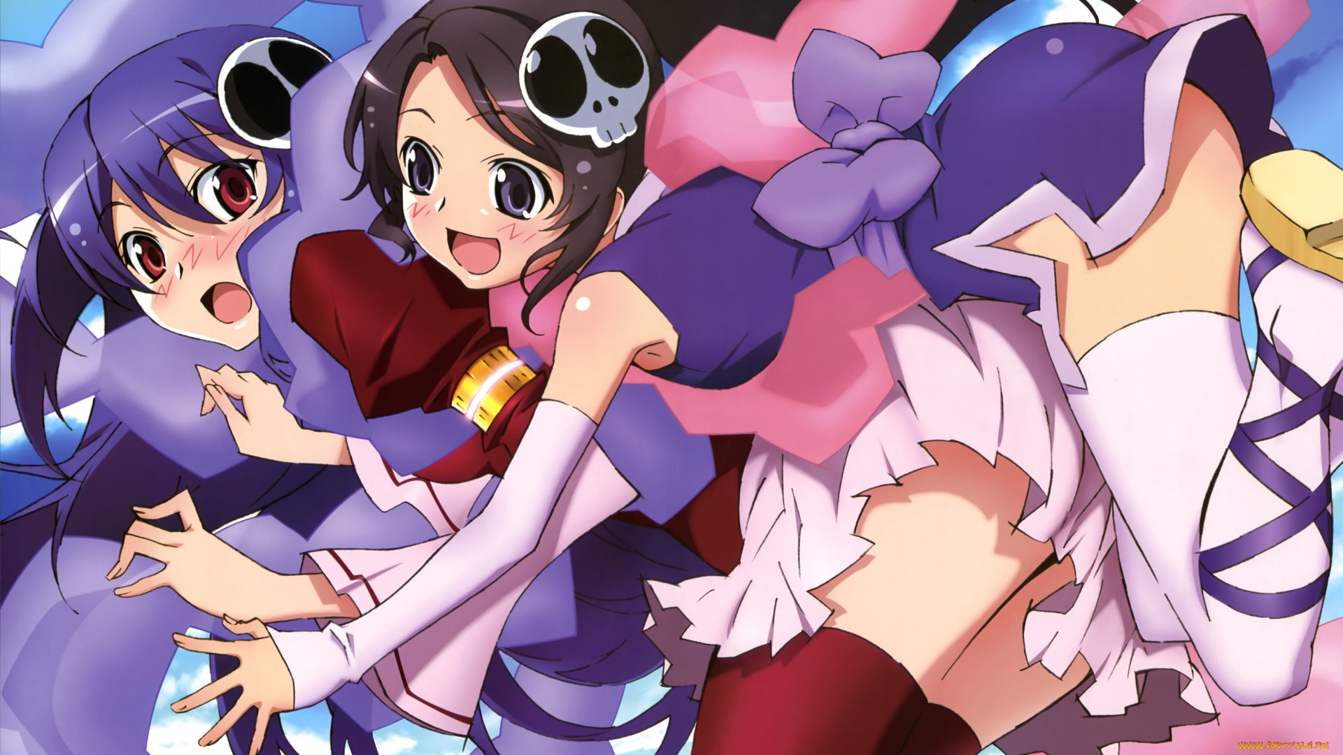 kami, nomi, zo, shiru, sekai, аниме, фон, взгляд, девушки