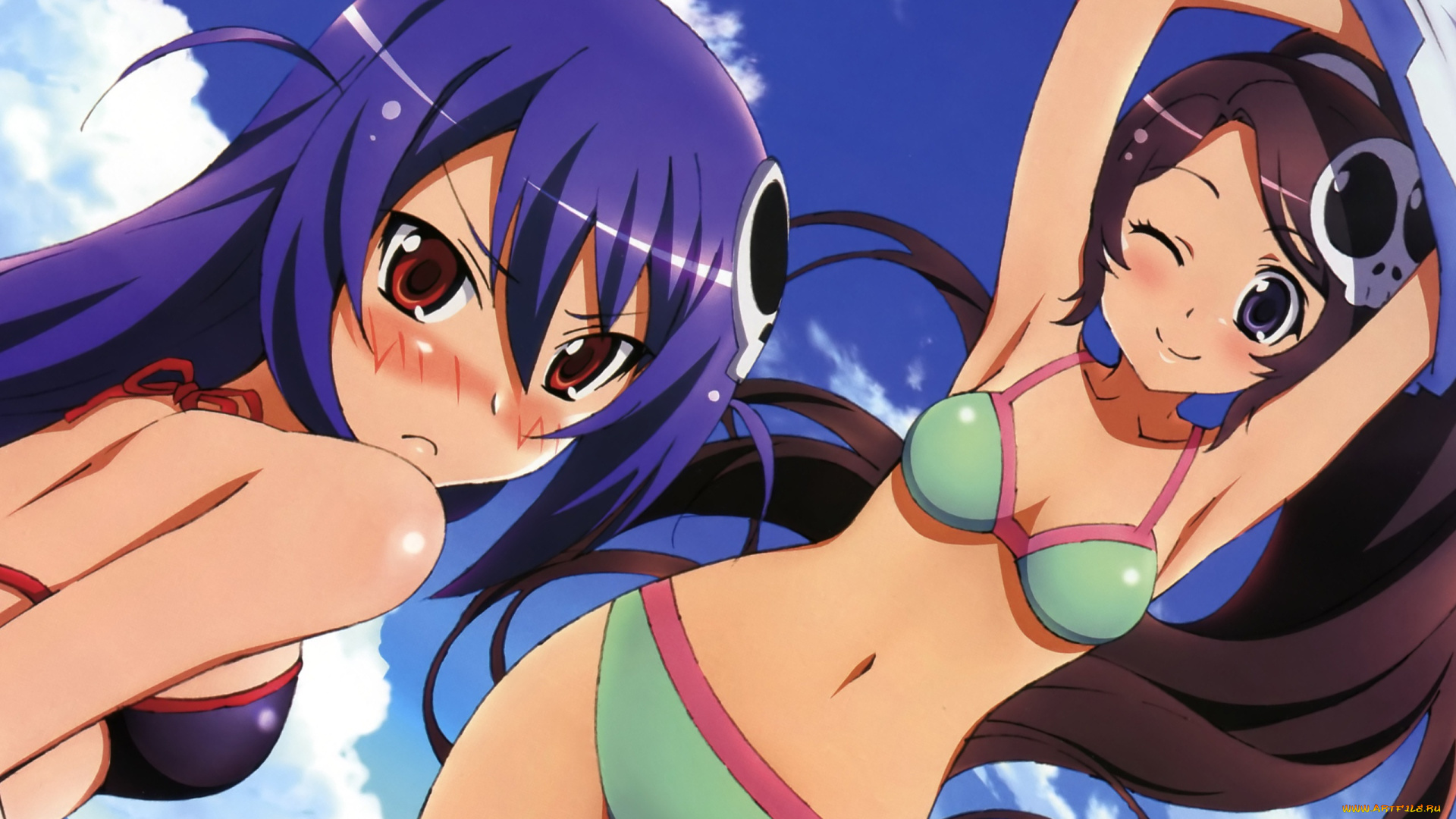 kami, nomi, zo, shiru, sekai, аниме, взгляд, фон, девушки