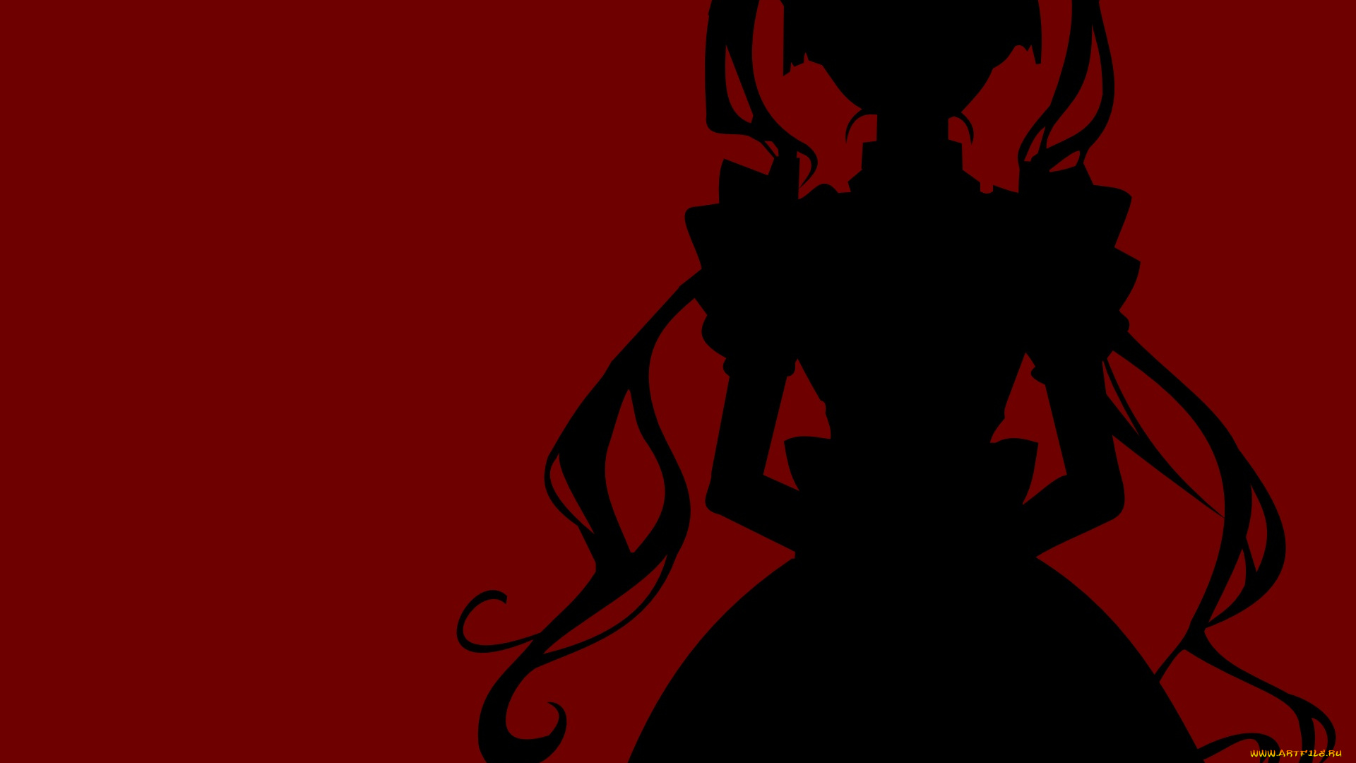 maria, holic, аниме, силуэт