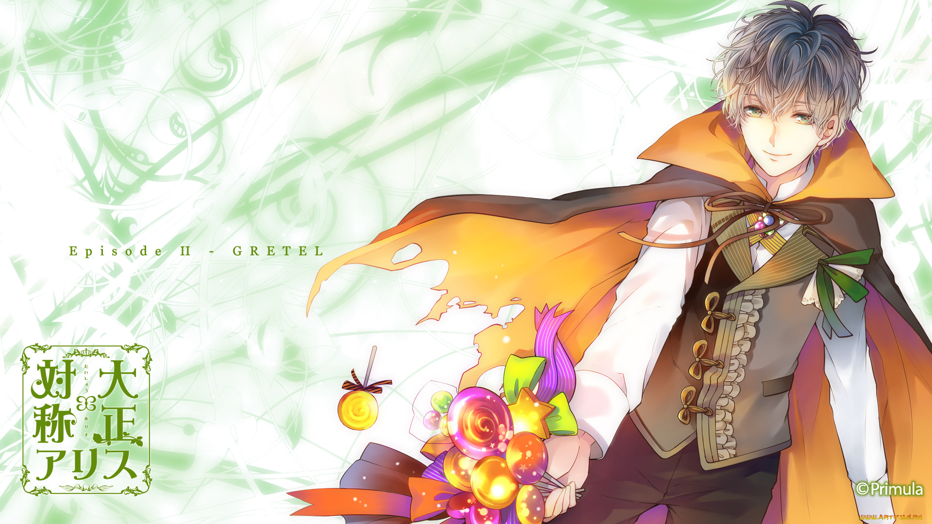 taishou, x, alice, аниме, фон, взгляд, парень