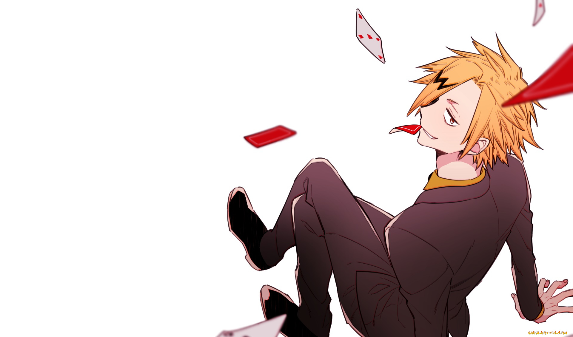 аниме, boku, no, hero, academia, kaminari, denki