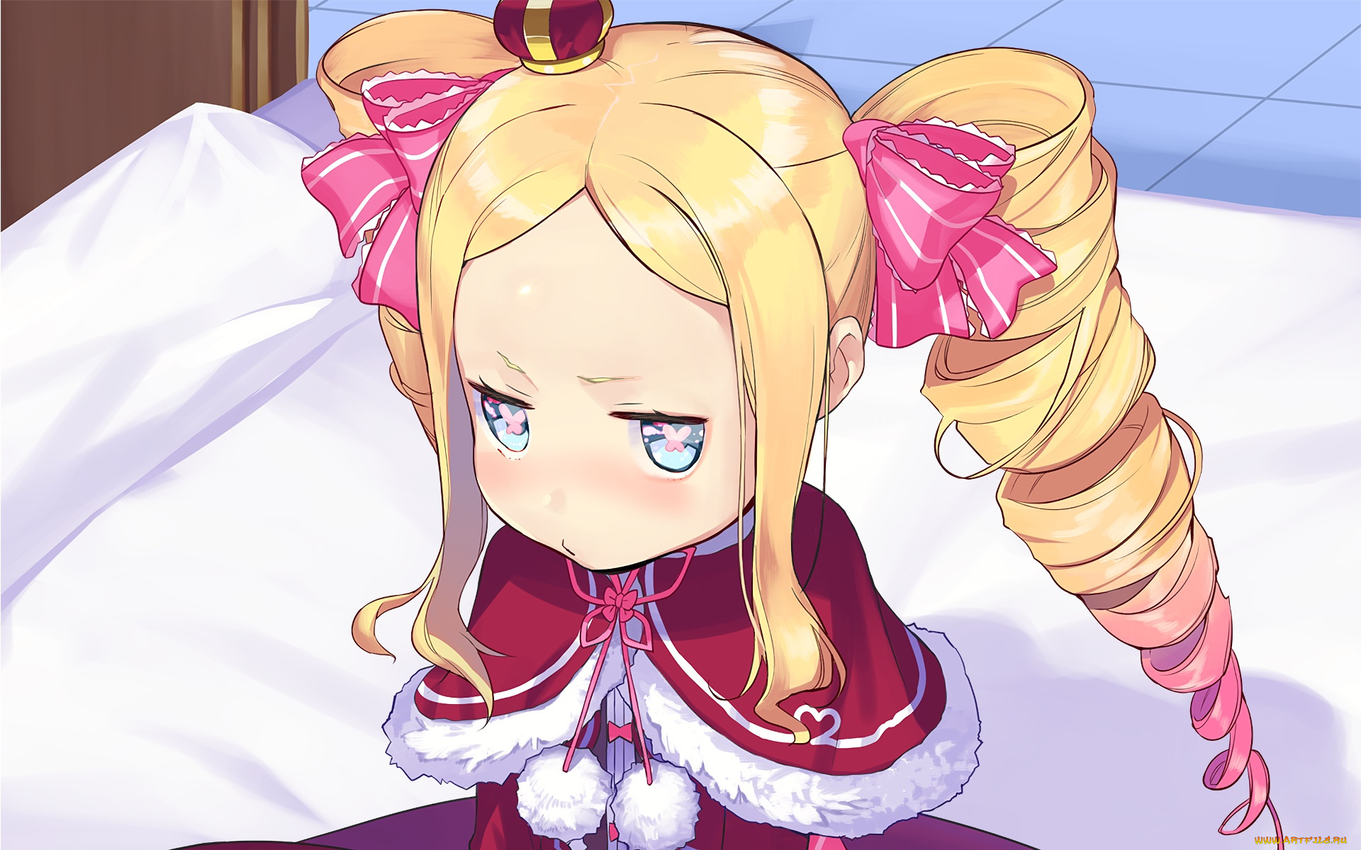 аниме, re, , zero, kara, hajimeru, isekai, seikatsu, девушка, взгляд, фон