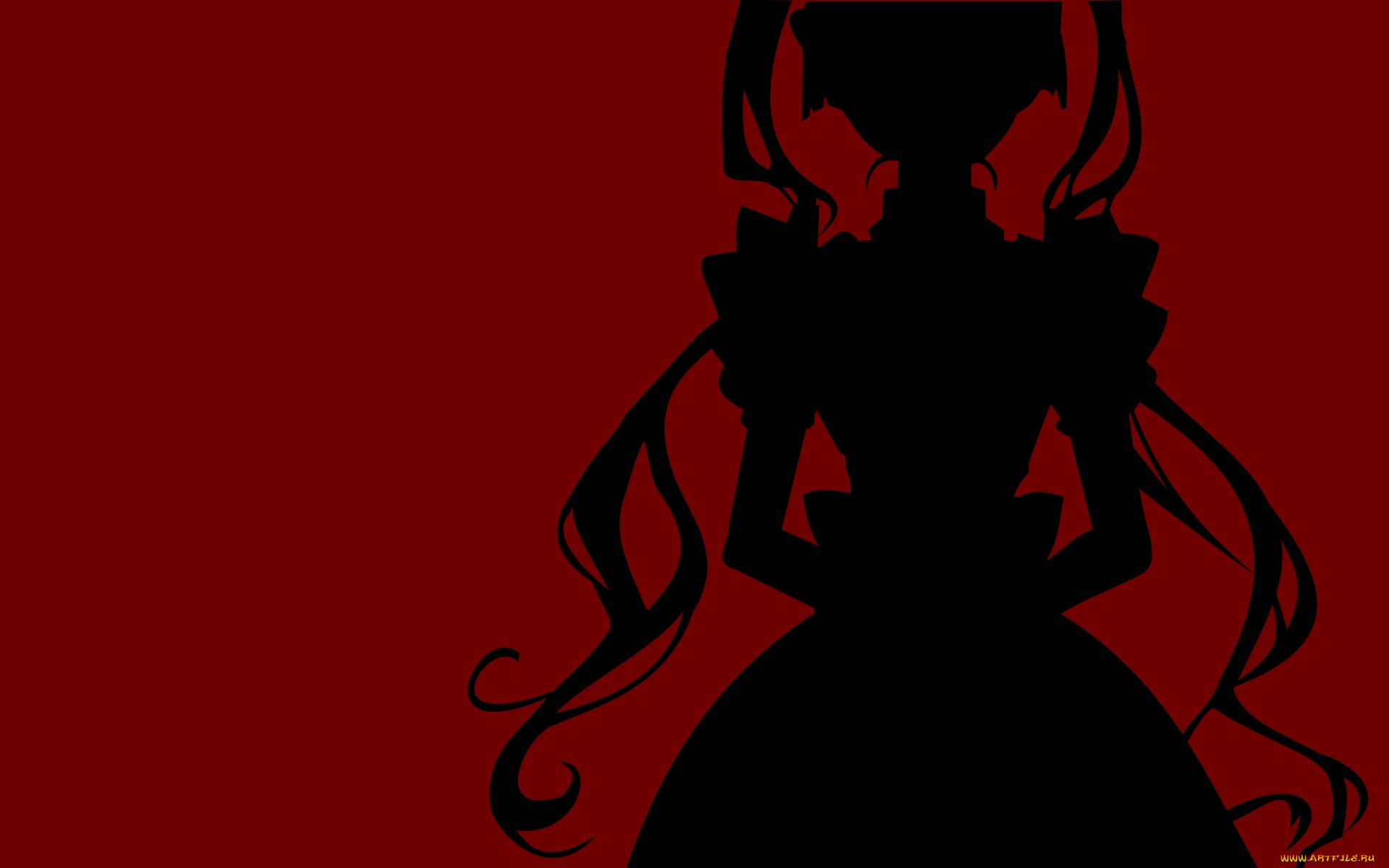 maria, holic, аниме, силуэт