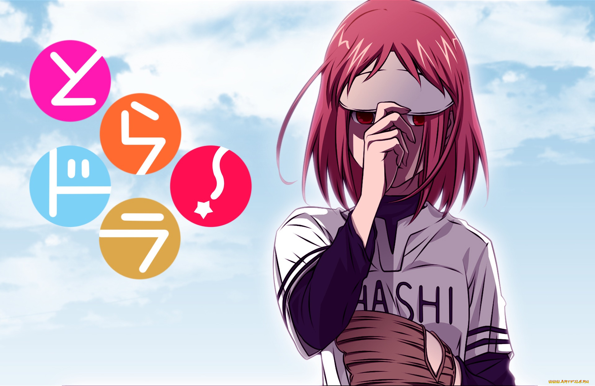 аниме, toradora, фон, девушка, взгляд