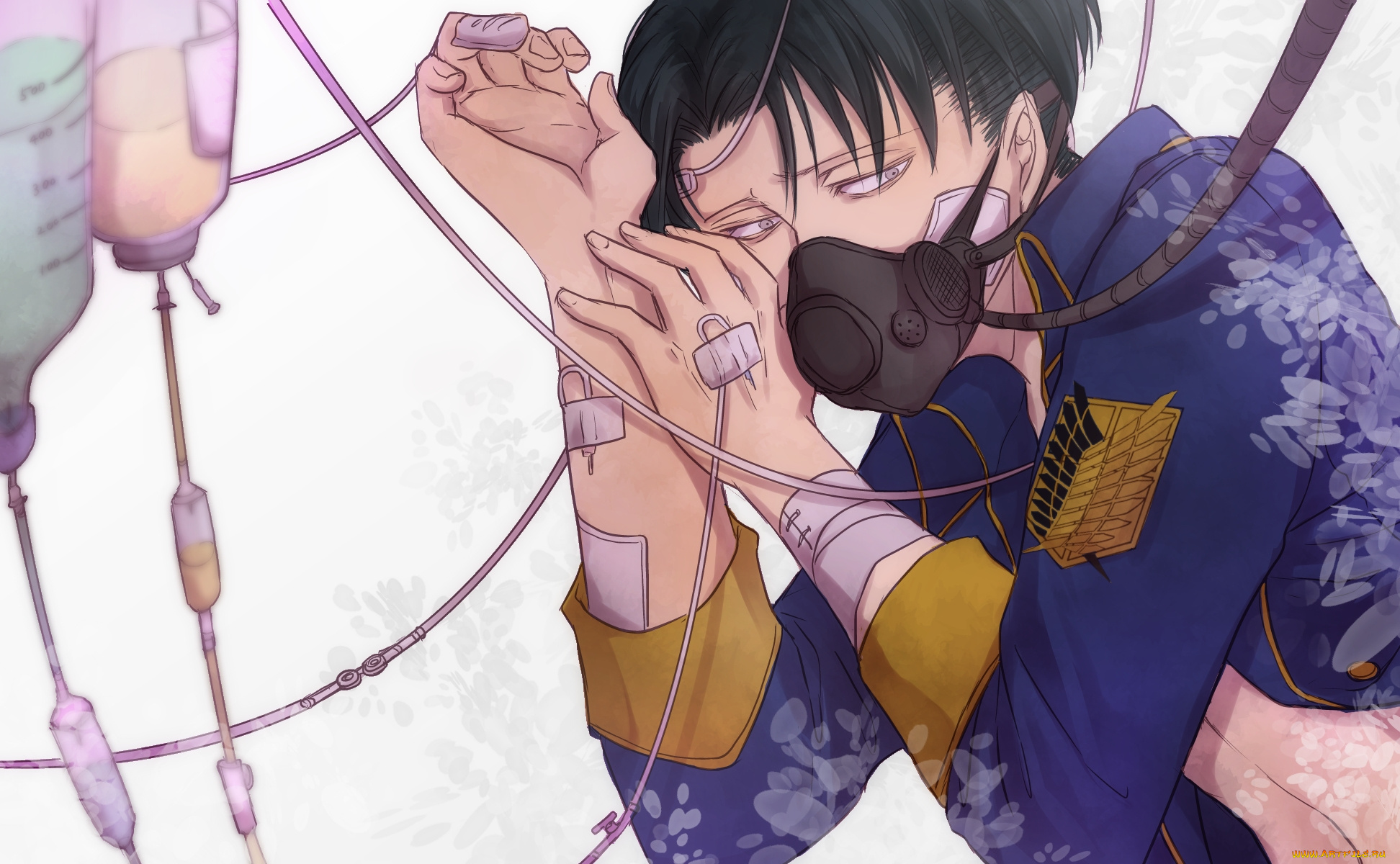 аниме, shingeki, no, kyojin, леви