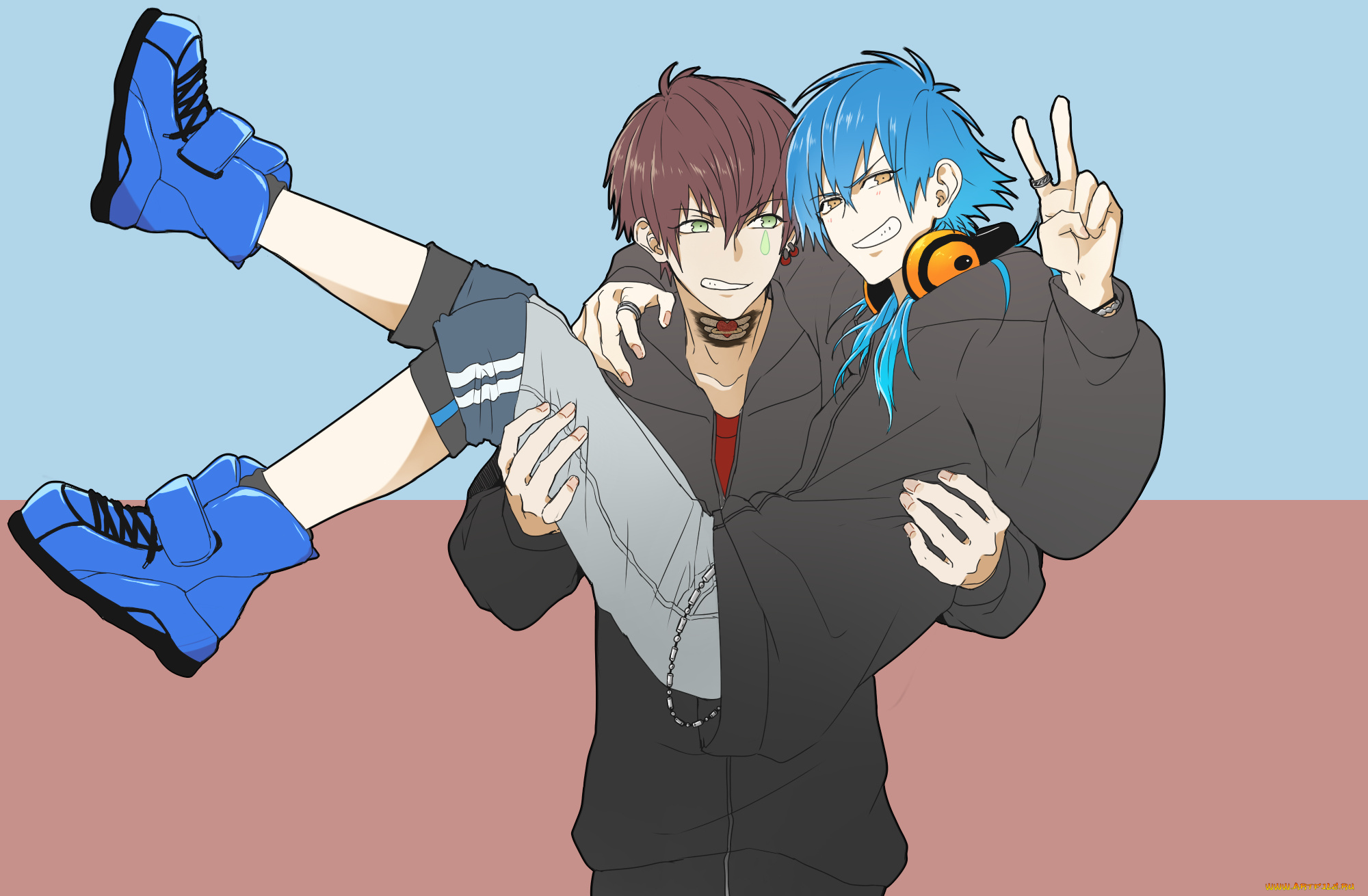 аниме, dramatical, murder, парни