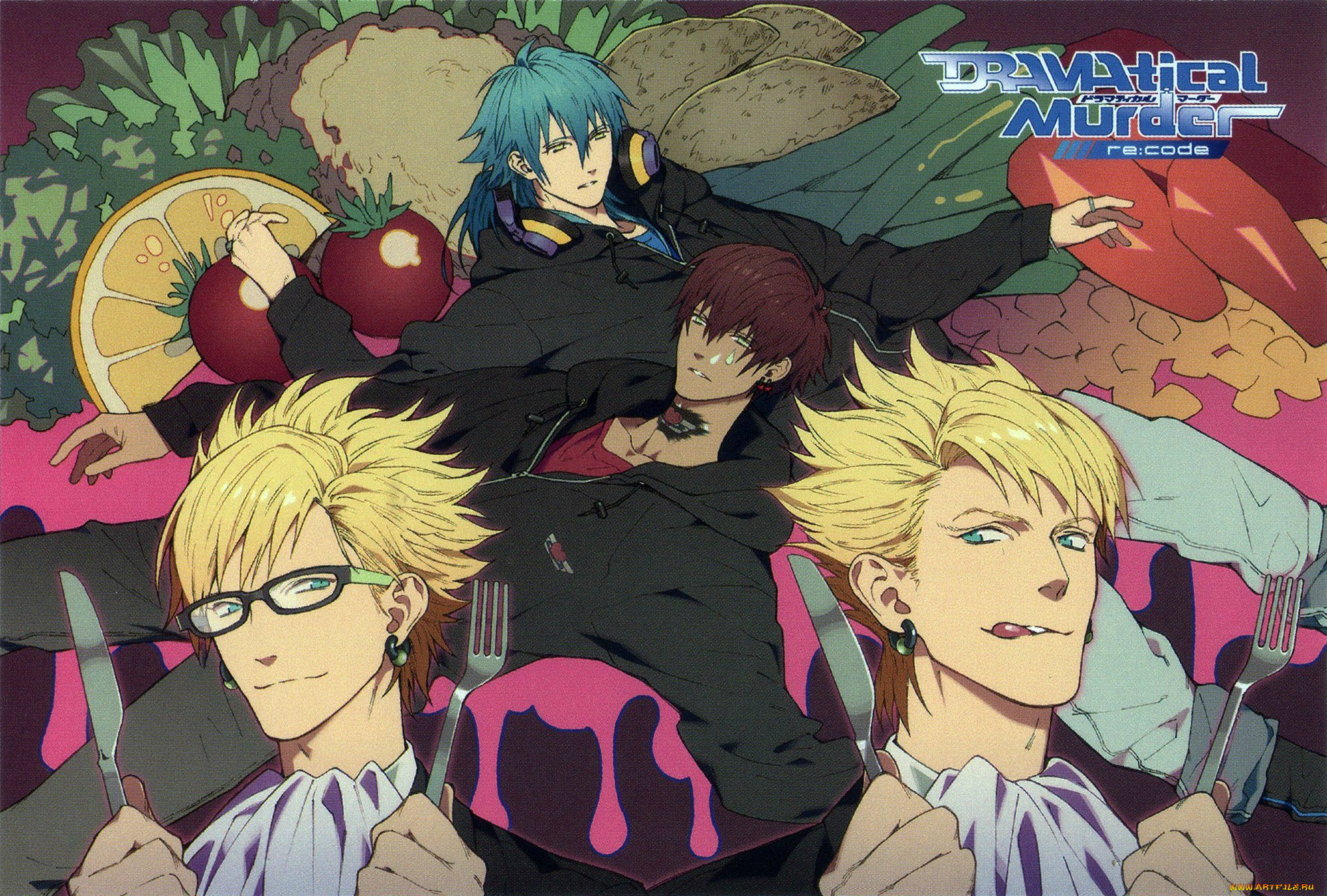 аниме, dramatical, murder, парни