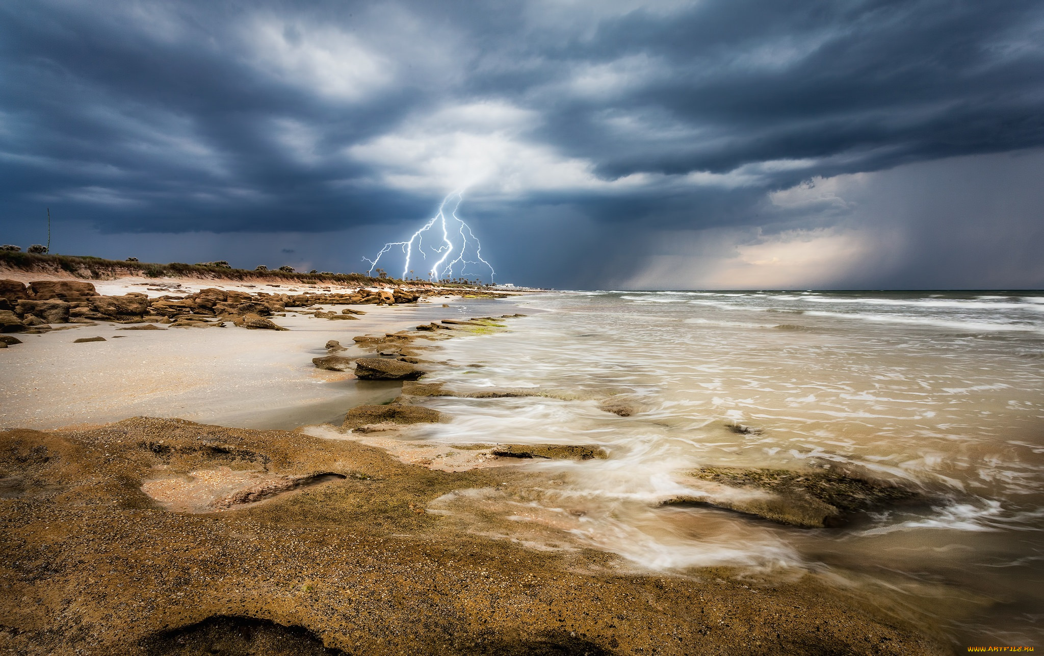 природа, молния, , гроза, шторм