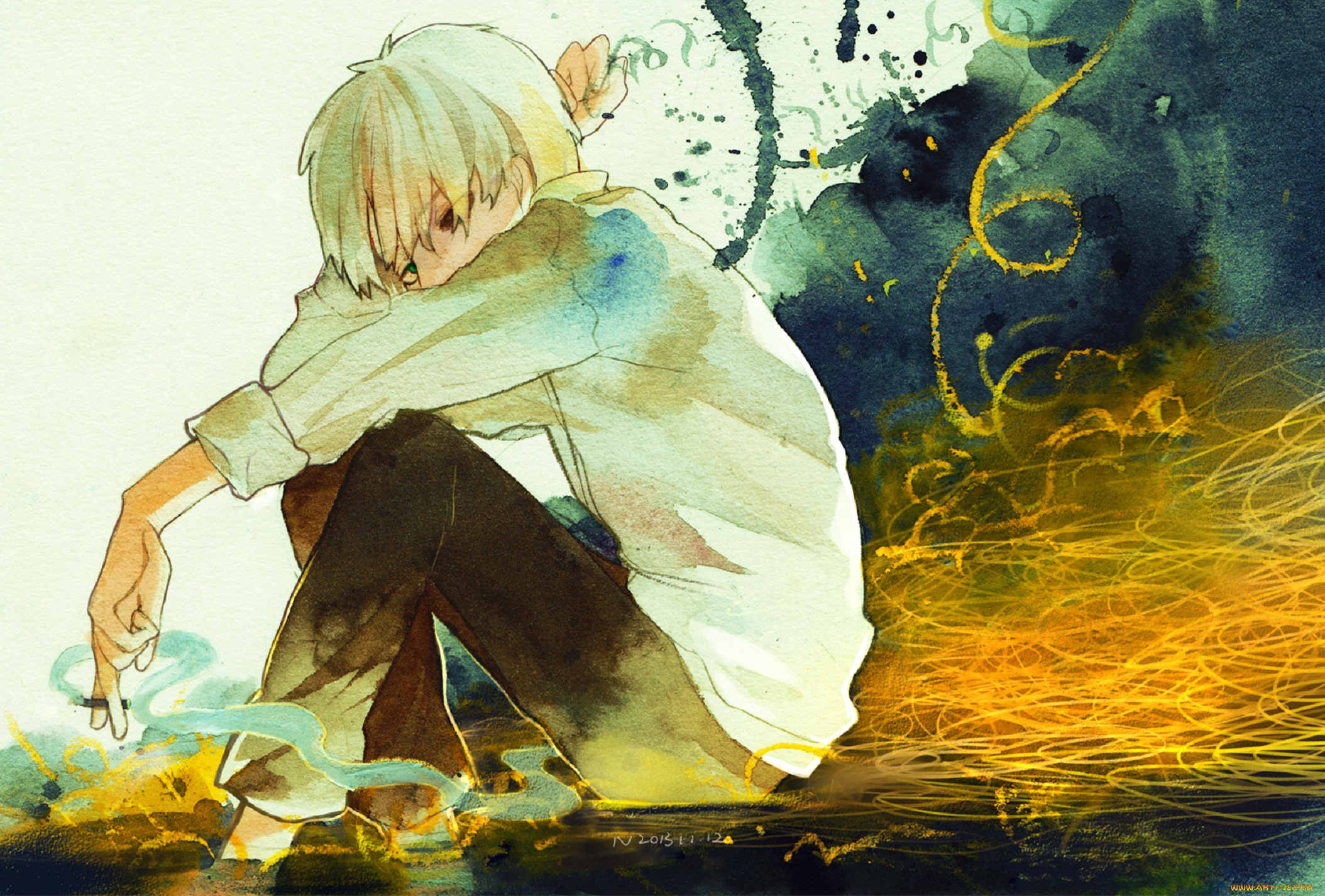 аниме, mushishi, ginko