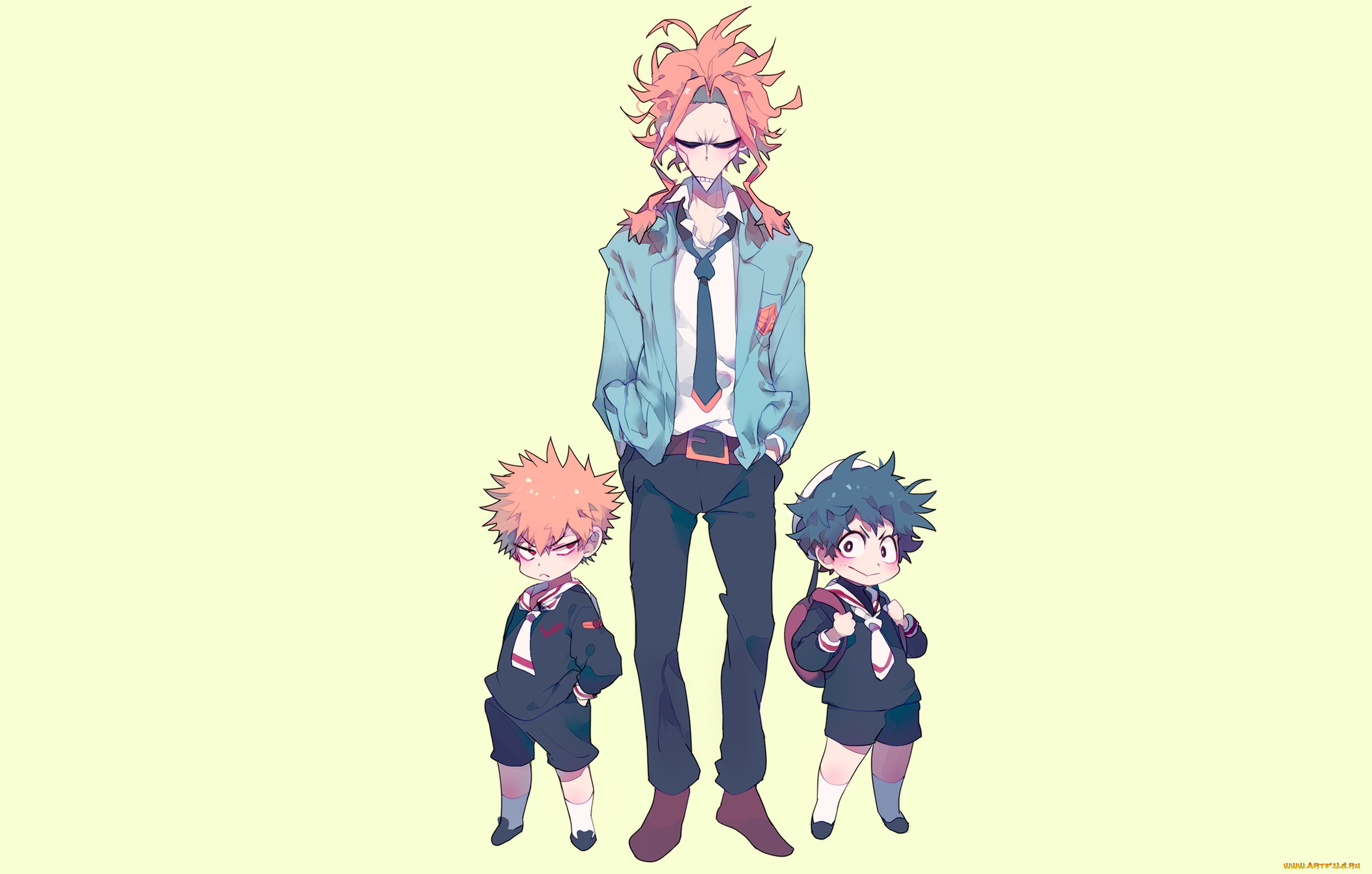 аниме, boku, no, hero, academia, дети, учитель