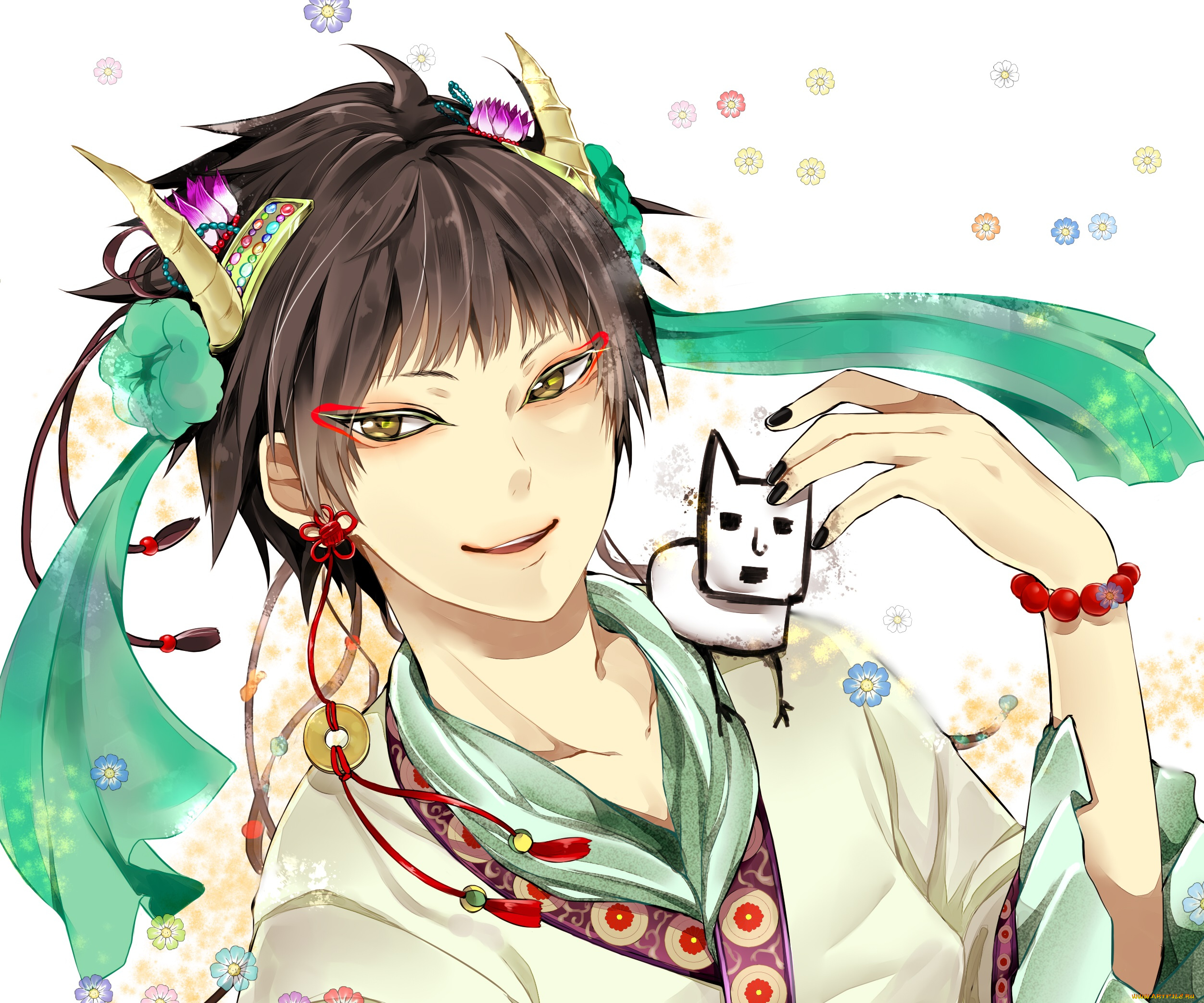 аниме, hoozuki, no, reitetsu, hakutaku