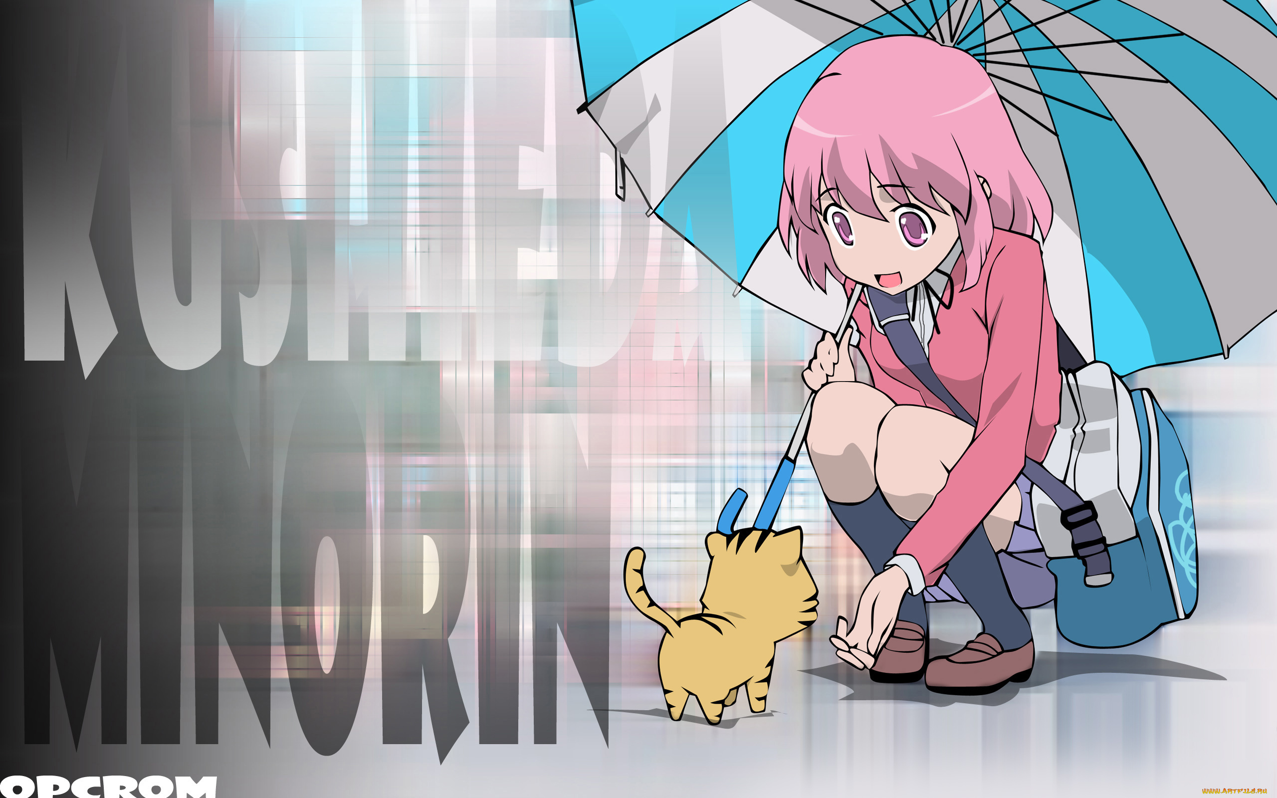 аниме, toradora, девушка, взгляд, фон