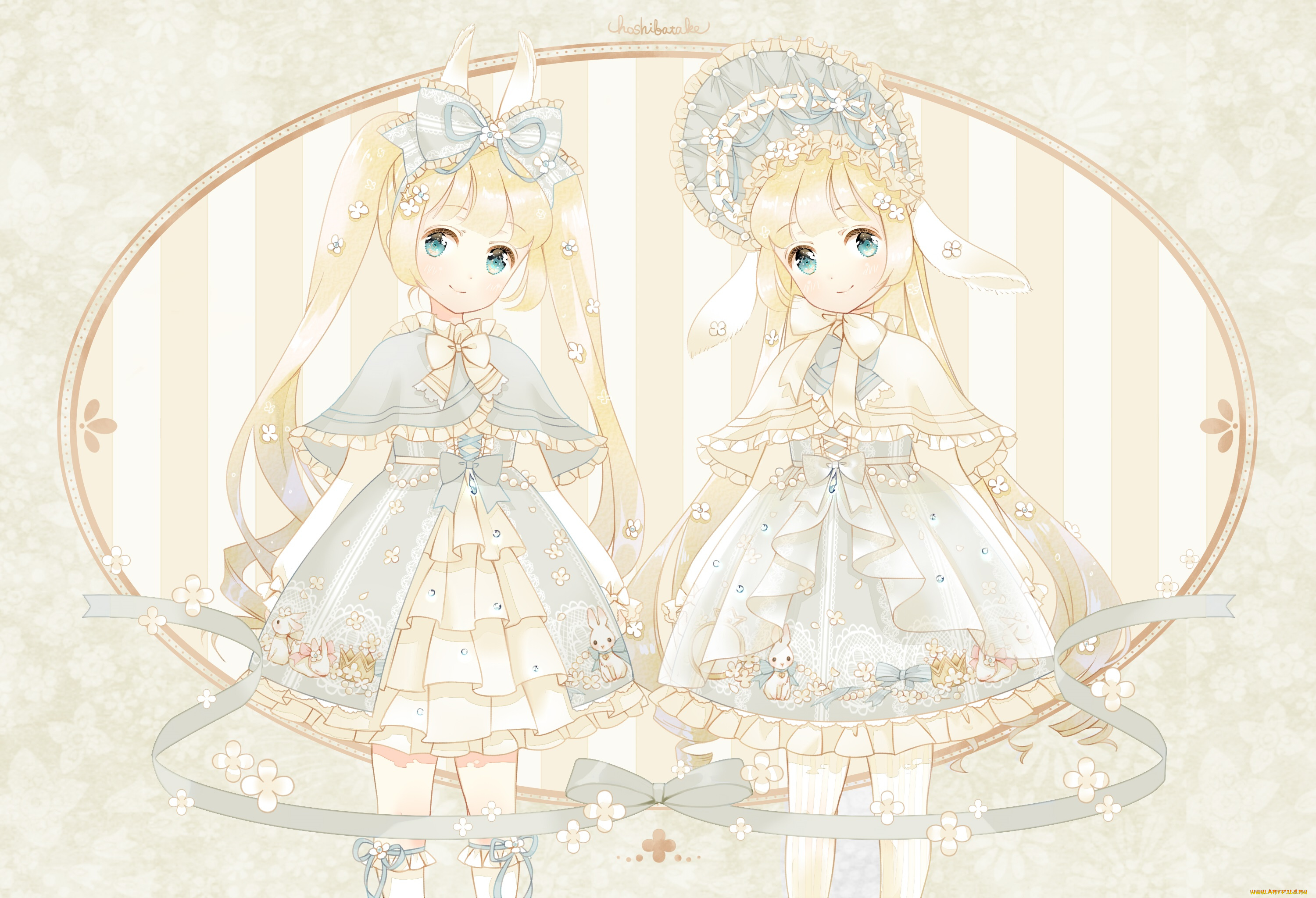 аниме, животные, , существа, девочки