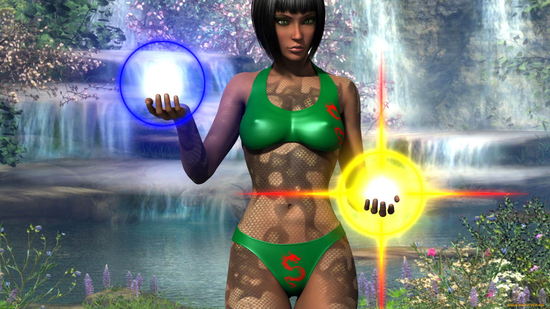 3д, графика, фантазия, , fantasy, девушка, фон, взгляд