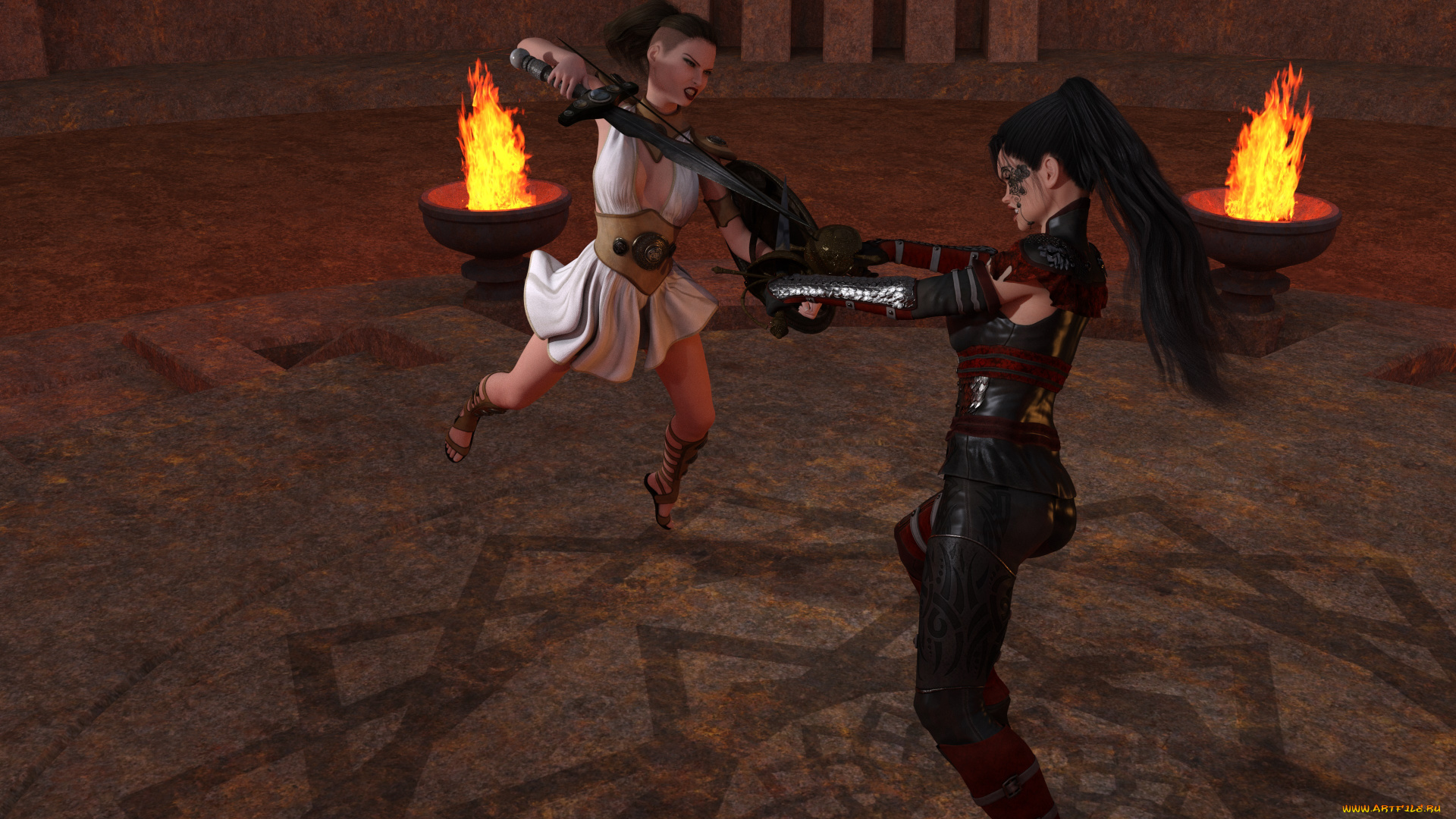 3д, графика, фантазия, , fantasy, фон, взгляд, девушки