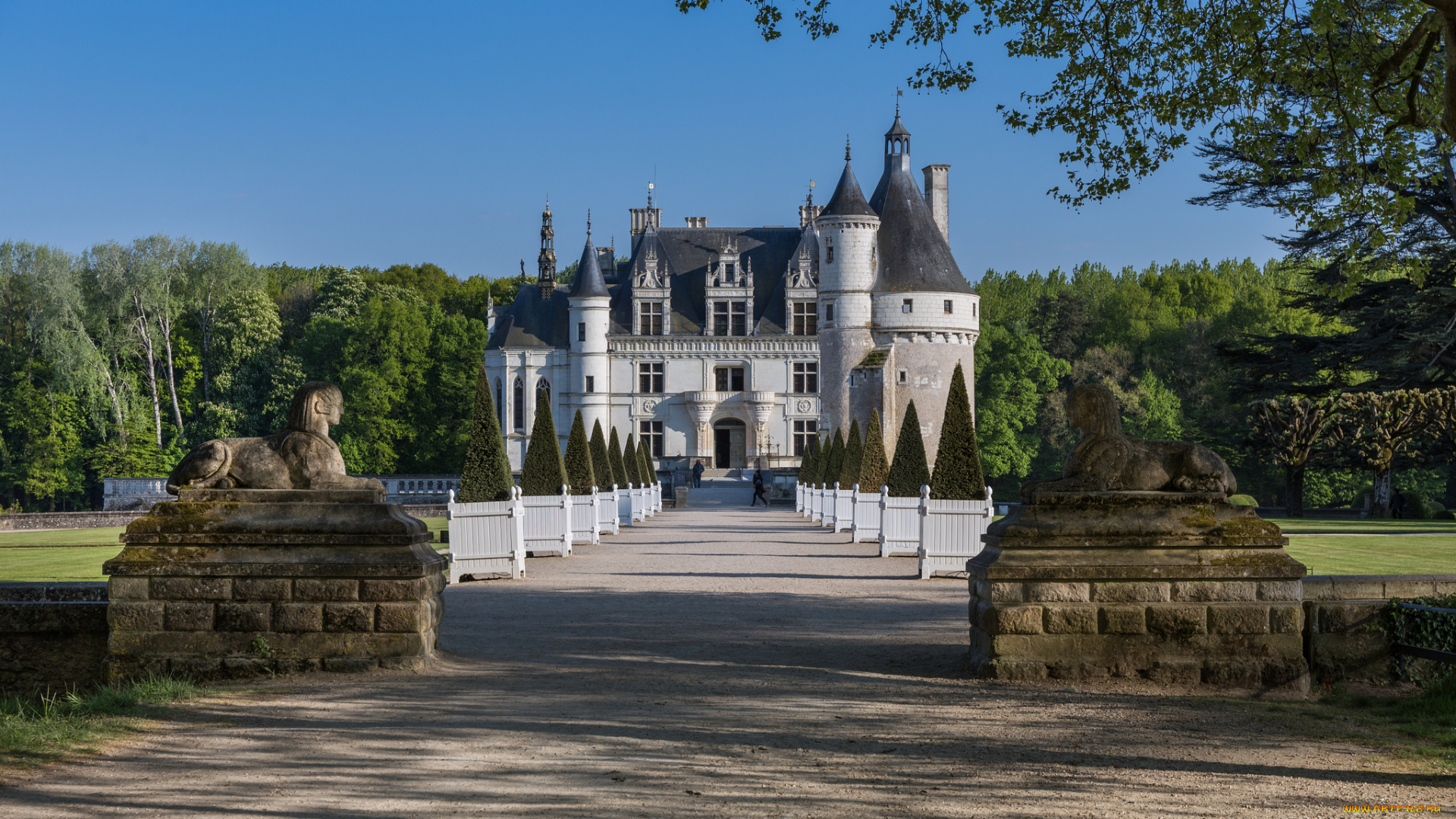 entr&, 233, e, ch&, 226, teau, de, chenonceau, города, замки, Чехии, стор