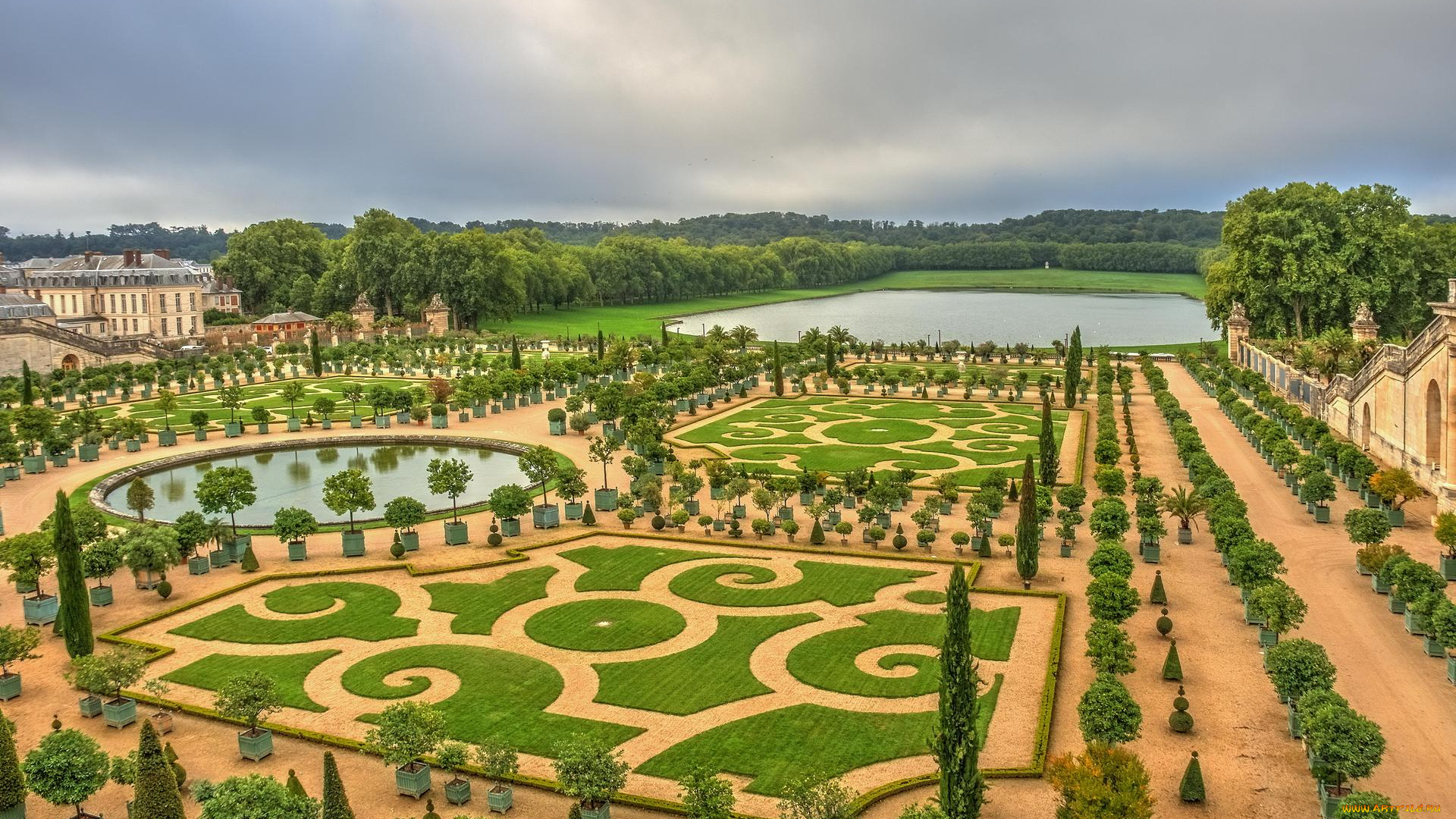 города, -, пейзажи, дворец, версальский, европа, франция, версаль