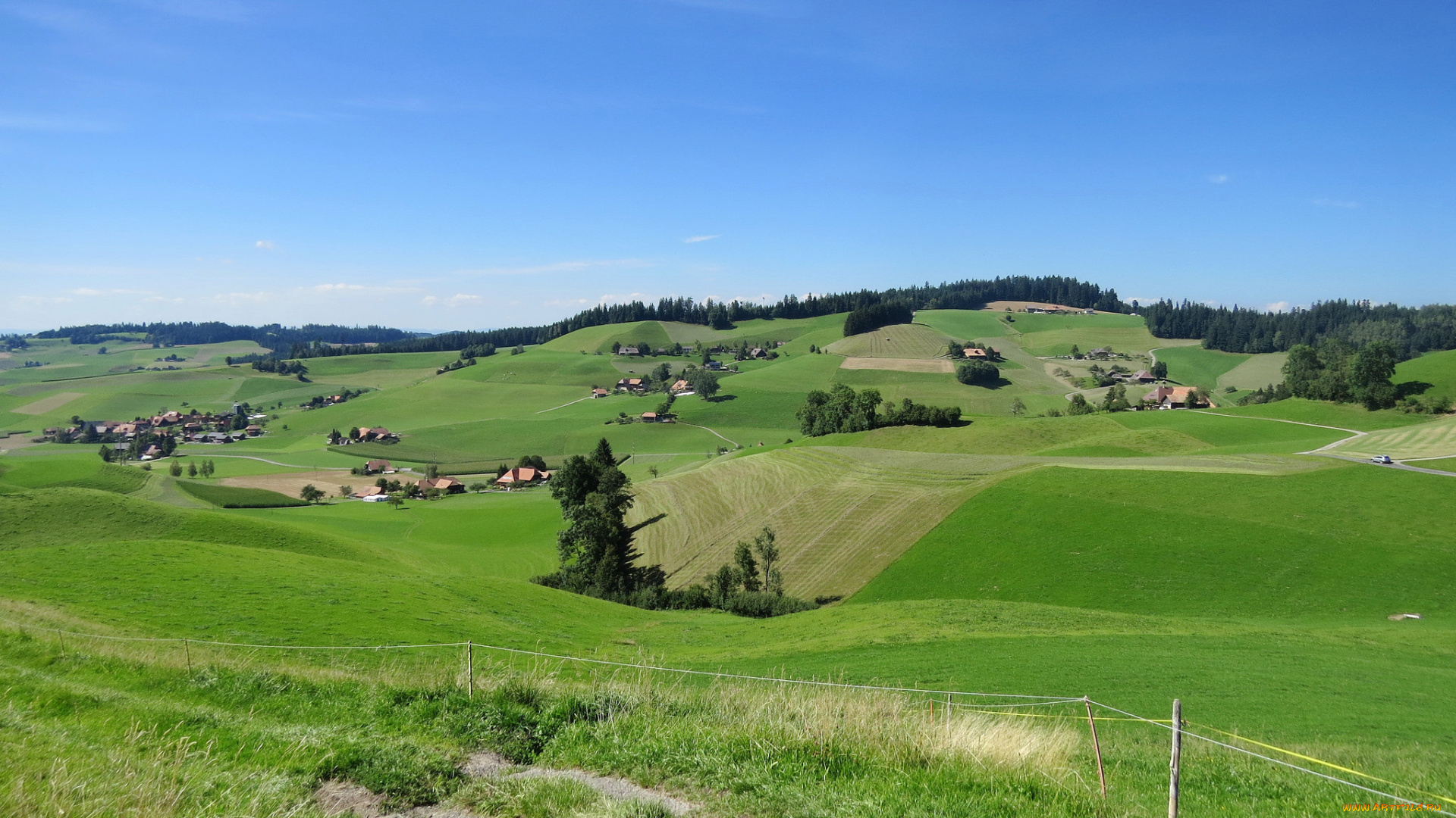 города, -, пейзажи, холмы, дома