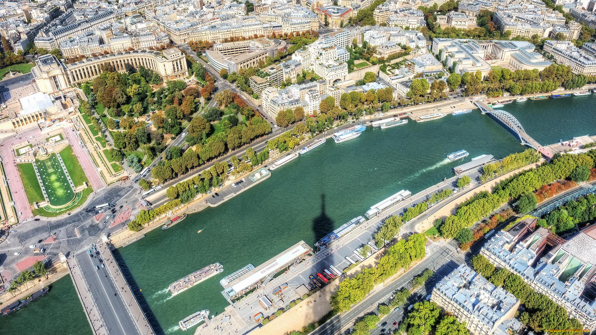 города, париж, , франция, город, париж