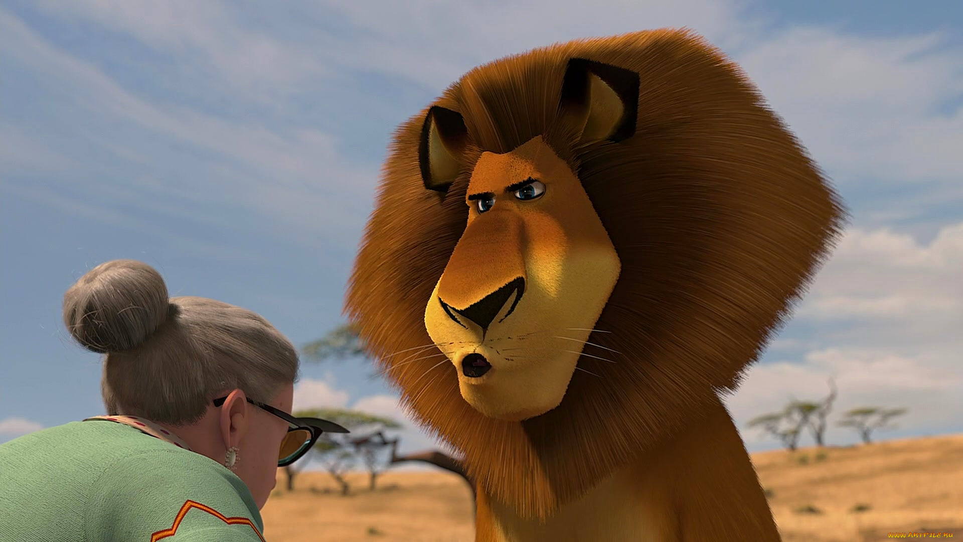 мультфильмы, madagascar, , escape, 2, africa, бабушка, очки, лев