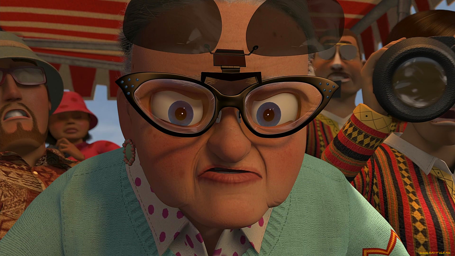 мультфильмы, madagascar, , escape, 2, africa, бабушка, очки, люди, взгляд