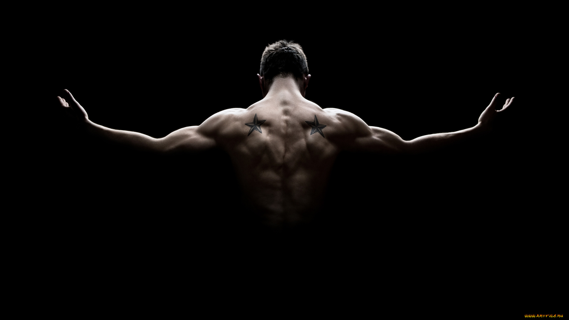 мужчины, -, unsort, спина, тату