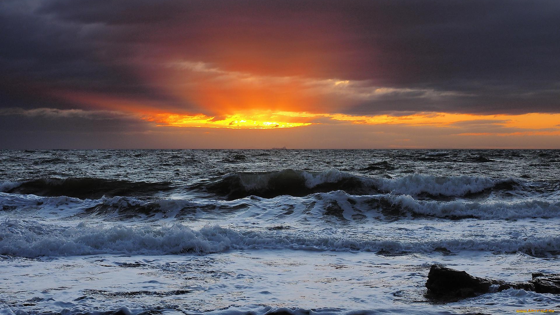 природа, побережье, австралия, виктория, морнингтон, горные, породы, закат, солнца