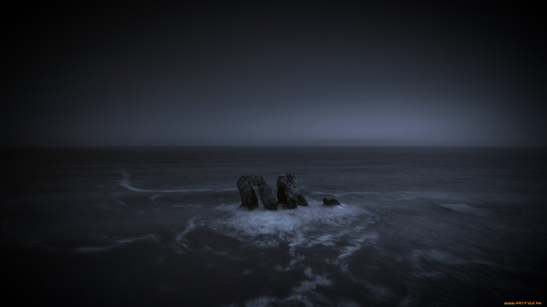 природа, побережье, море, камни