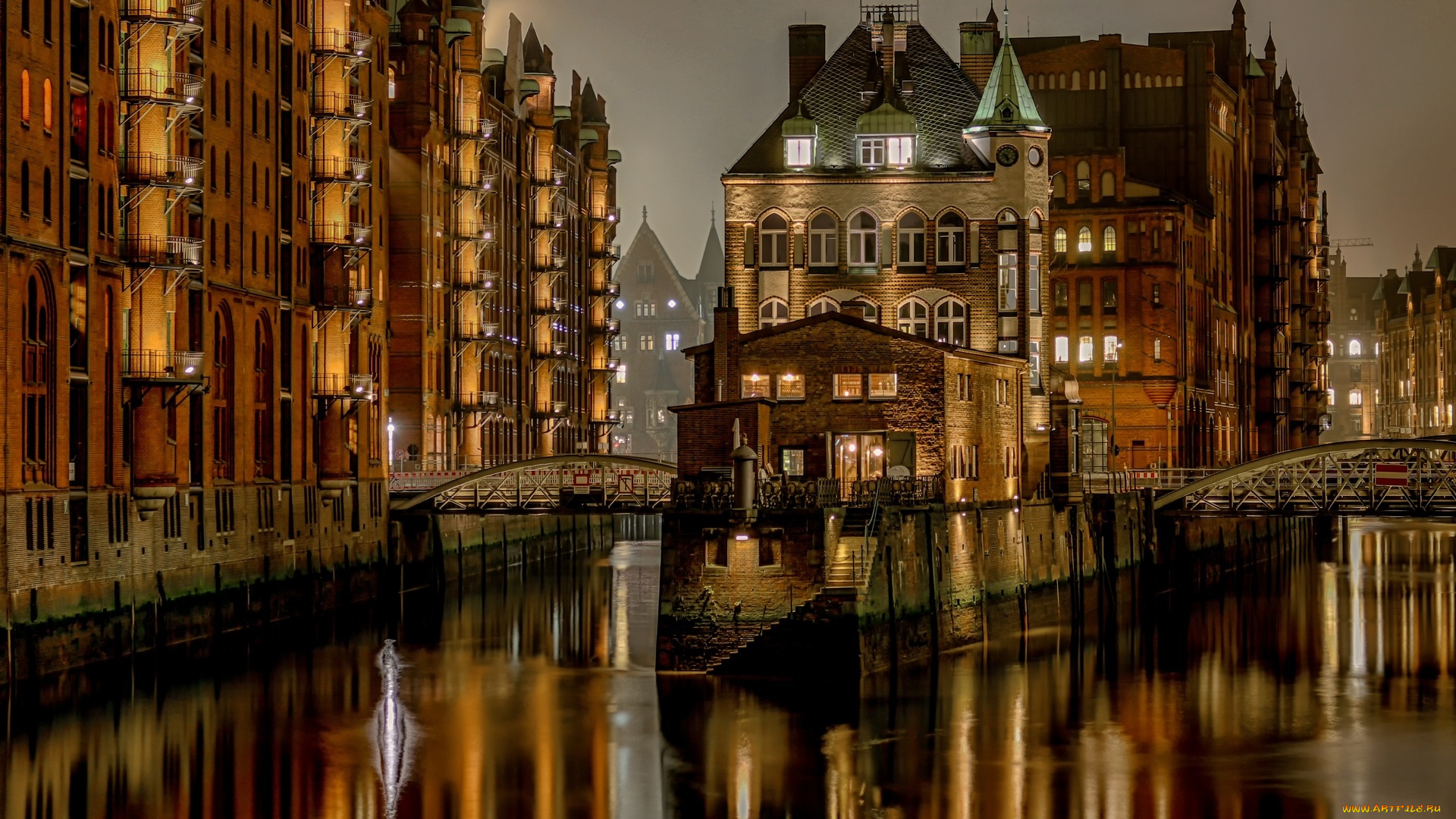 шпайхерштадт, города, -, улицы, , площади, , набережные, дома, город, европа, мосты, река, здания