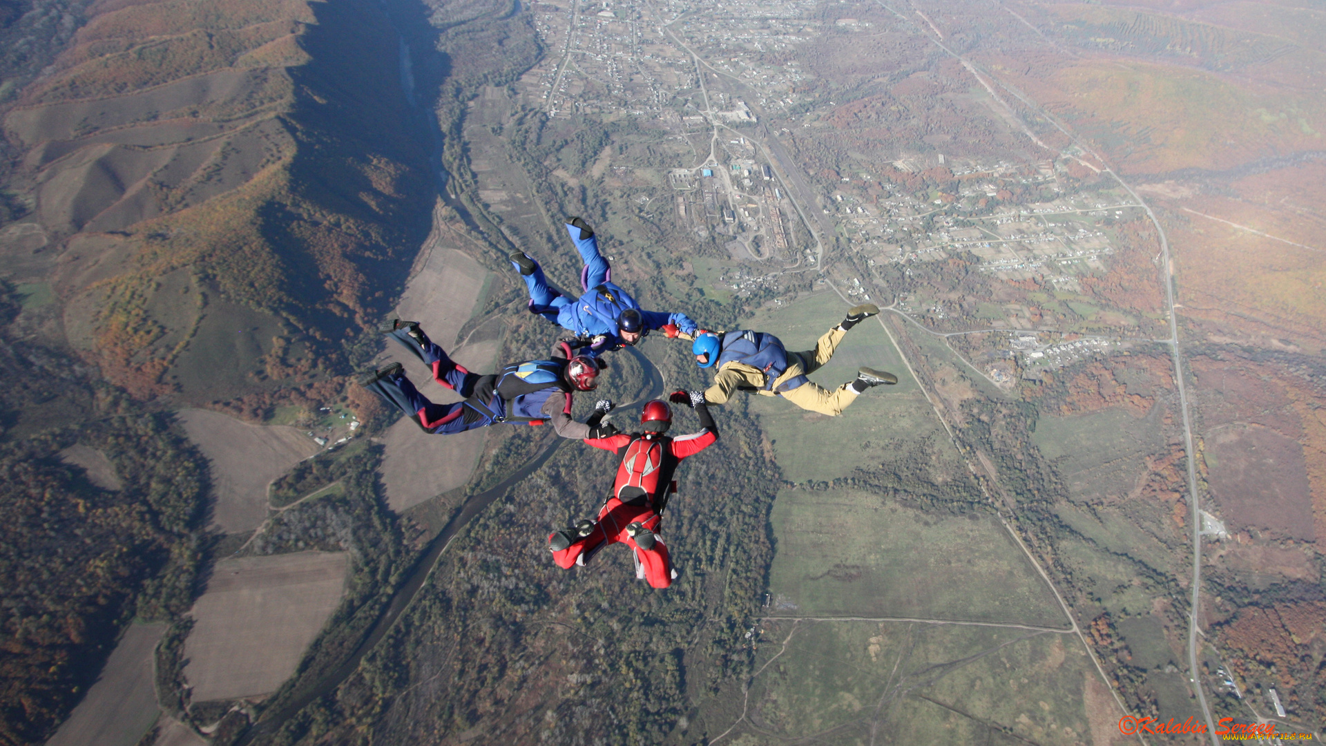 спорт, экстрим, панорама, шлем, люди, полет