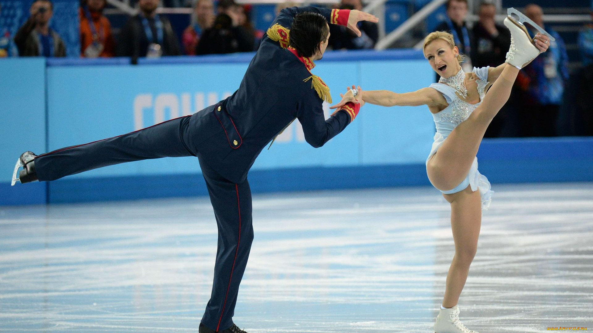 спорт, фигурное, катание, девушка, выступление, мужчина