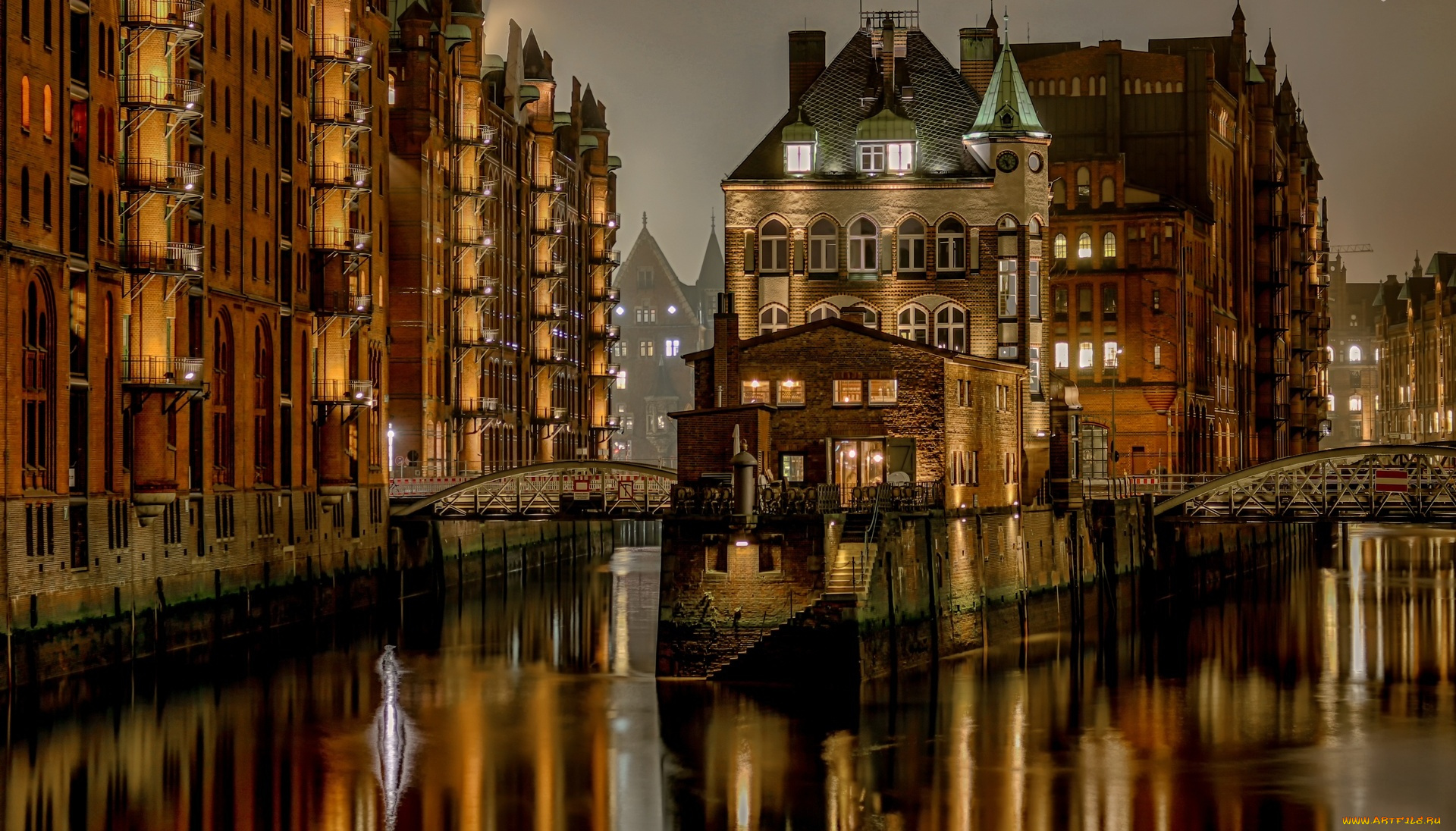 шпайхерштадт, города, -, улицы, , площади, , набережные, дома, город, европа, мосты, река, здания