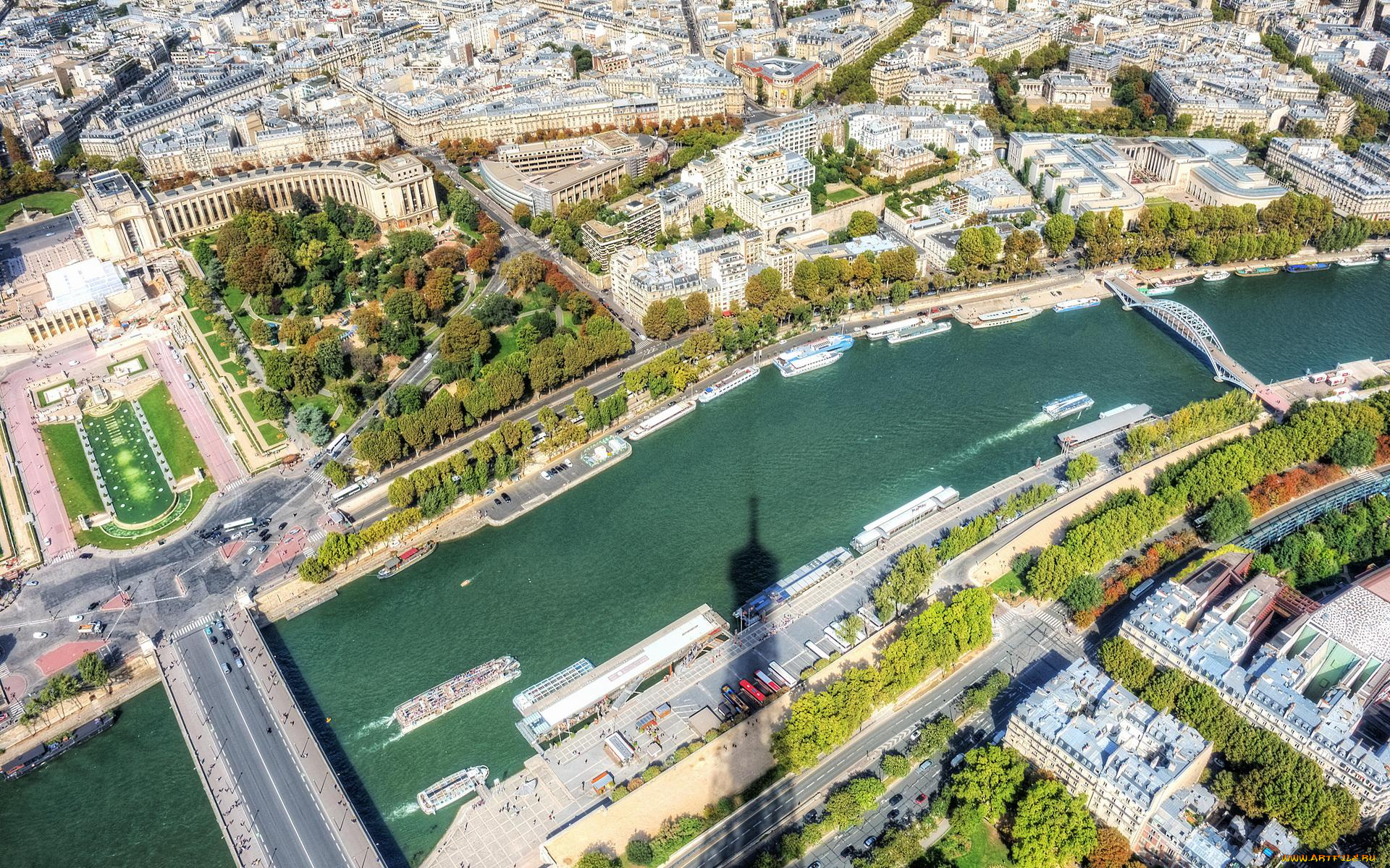 города, париж, , франция, город, париж