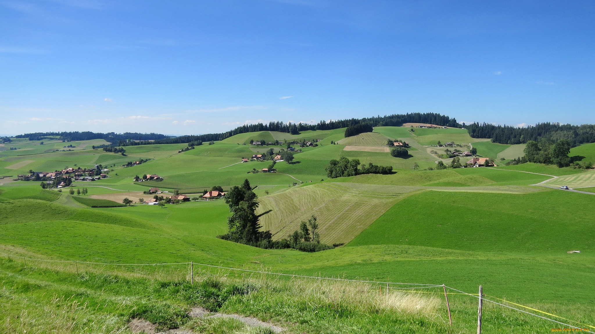 города, -, пейзажи, холмы, дома