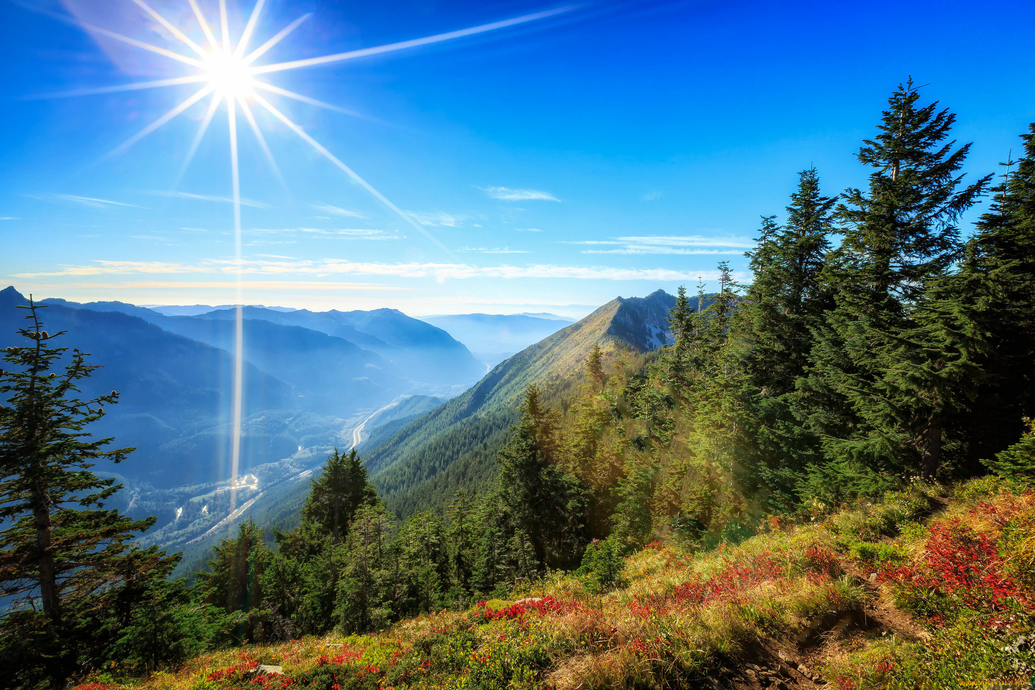 природа, горы, простор