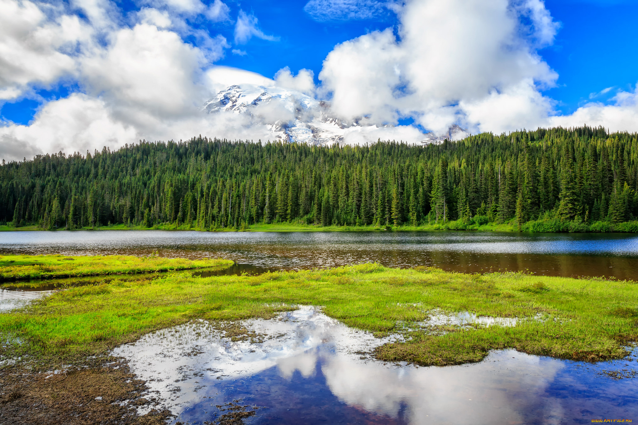 природа, реки, озера, простор