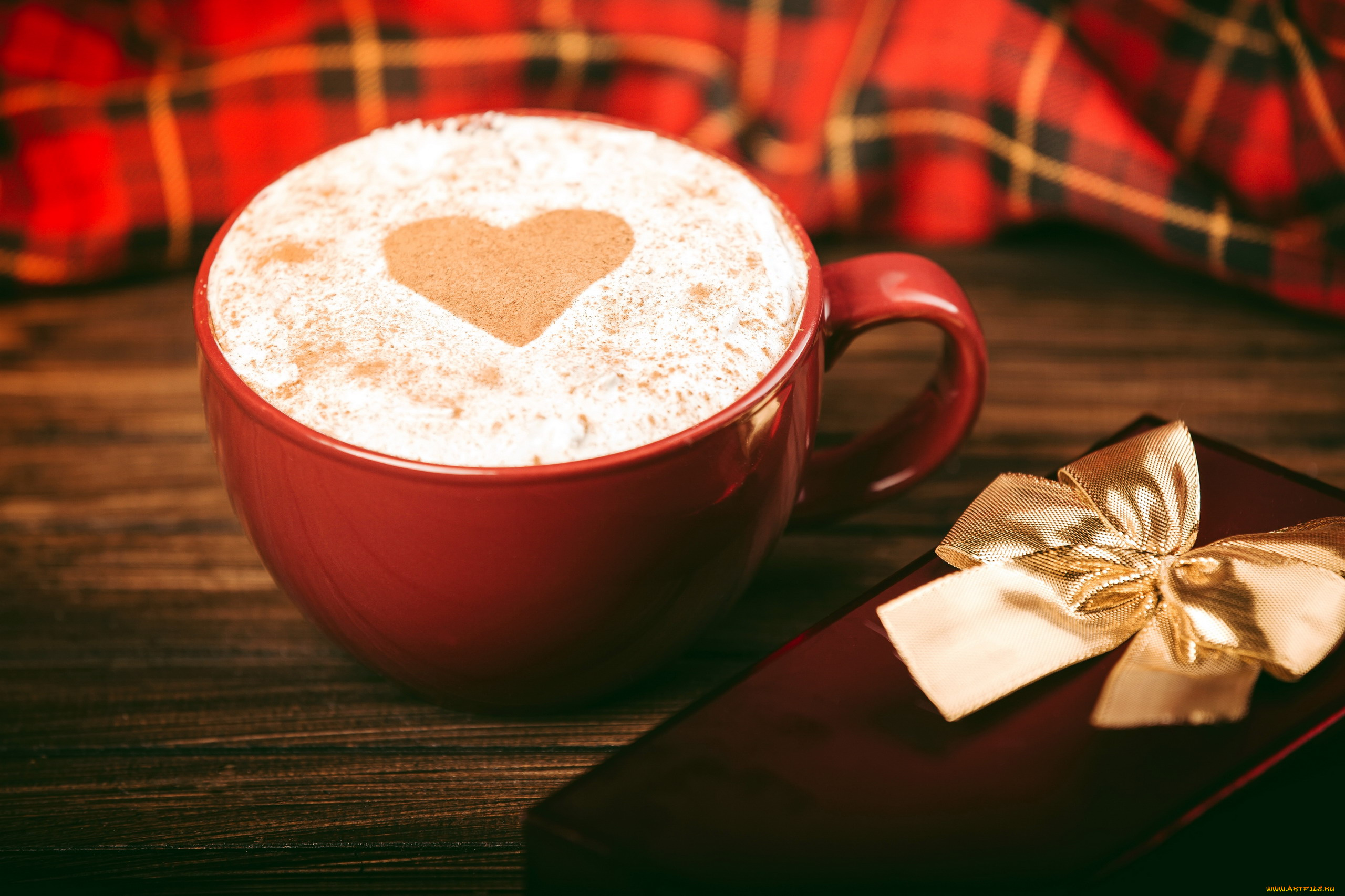 еда, кофе, , кофейные, зёрна, бант, подарок, капучино