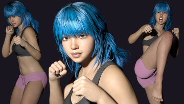 обоя 3д графика, спорт , sport, фон, взгляд, девушка