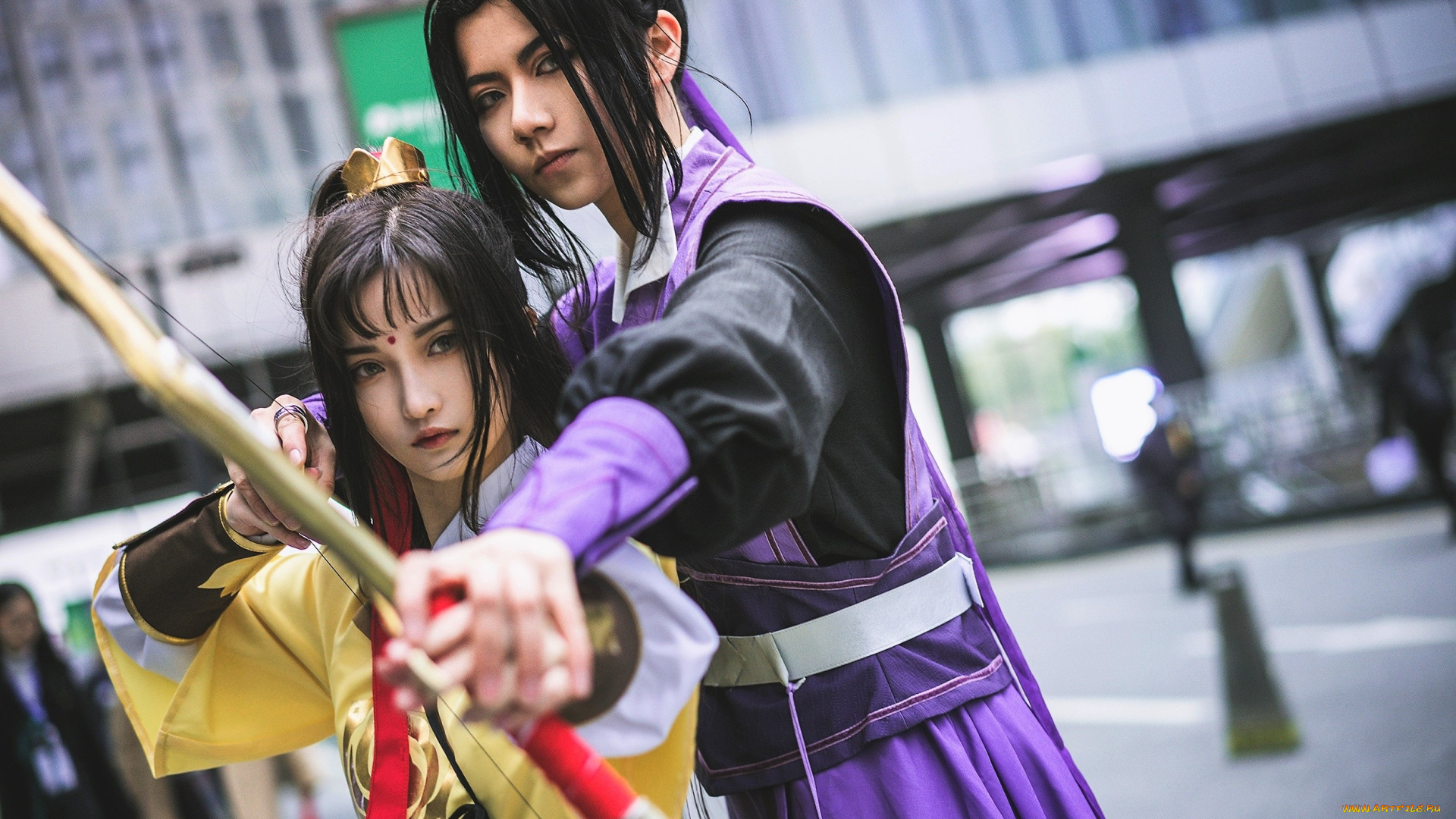 девушки, -, креатив, , косплей, цзянь, чэн, цзинь, лин, лук, костюмы