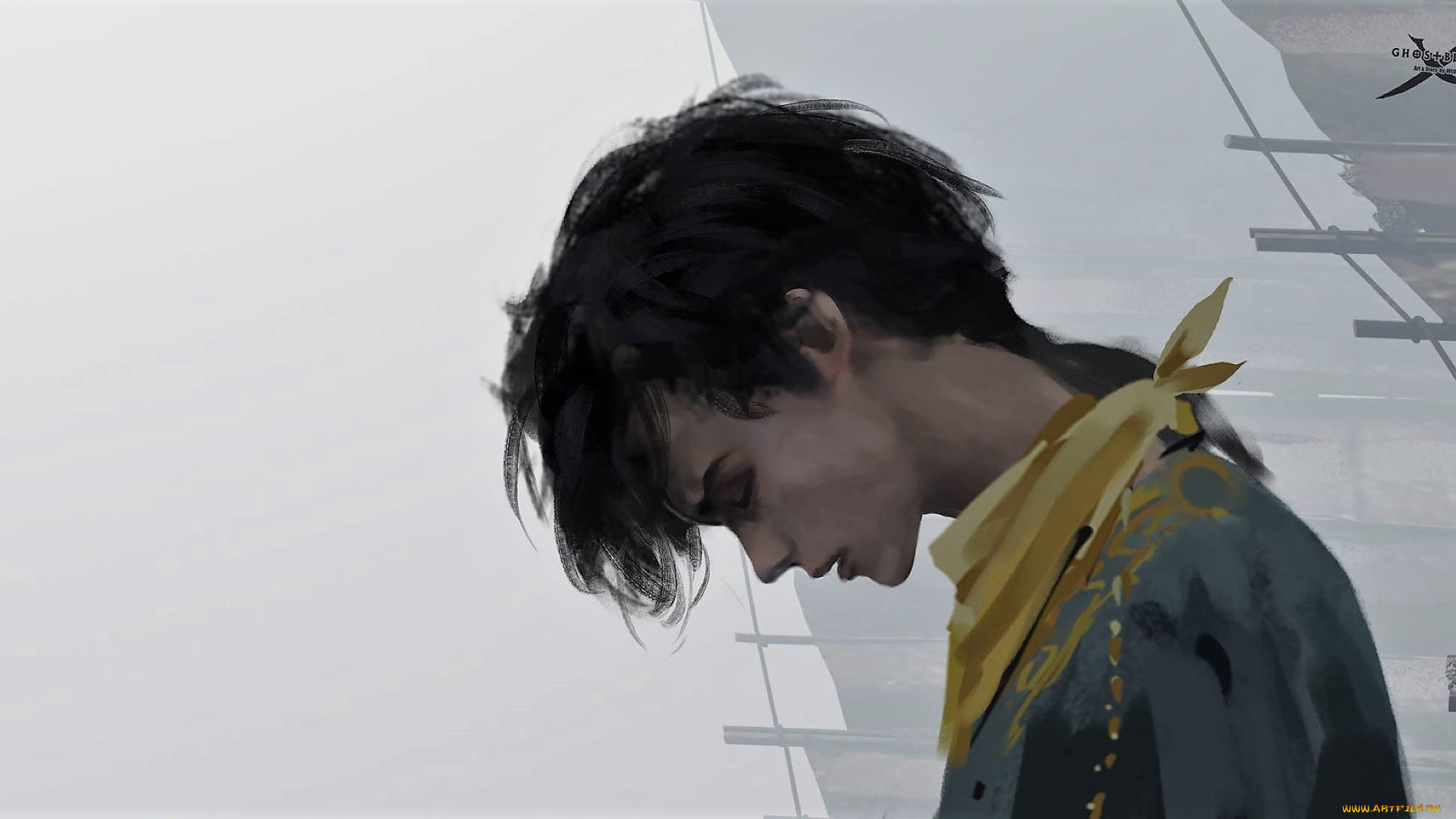 фэнтези, _ghost, blade, , , призрачный, клинок, парень, корабль, туман