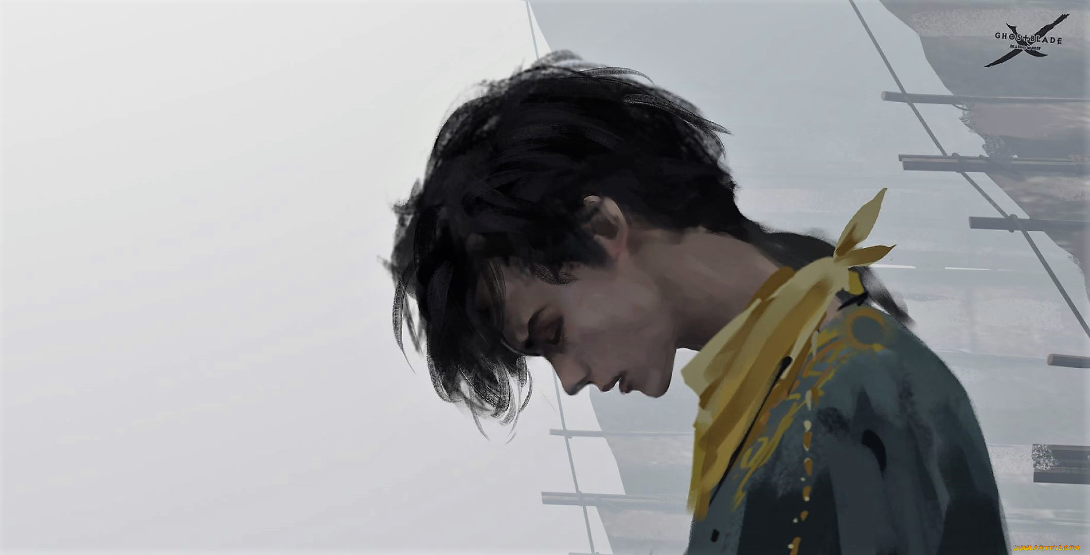 фэнтези, _ghost, blade, , , призрачный, клинок, парень, корабль, туман