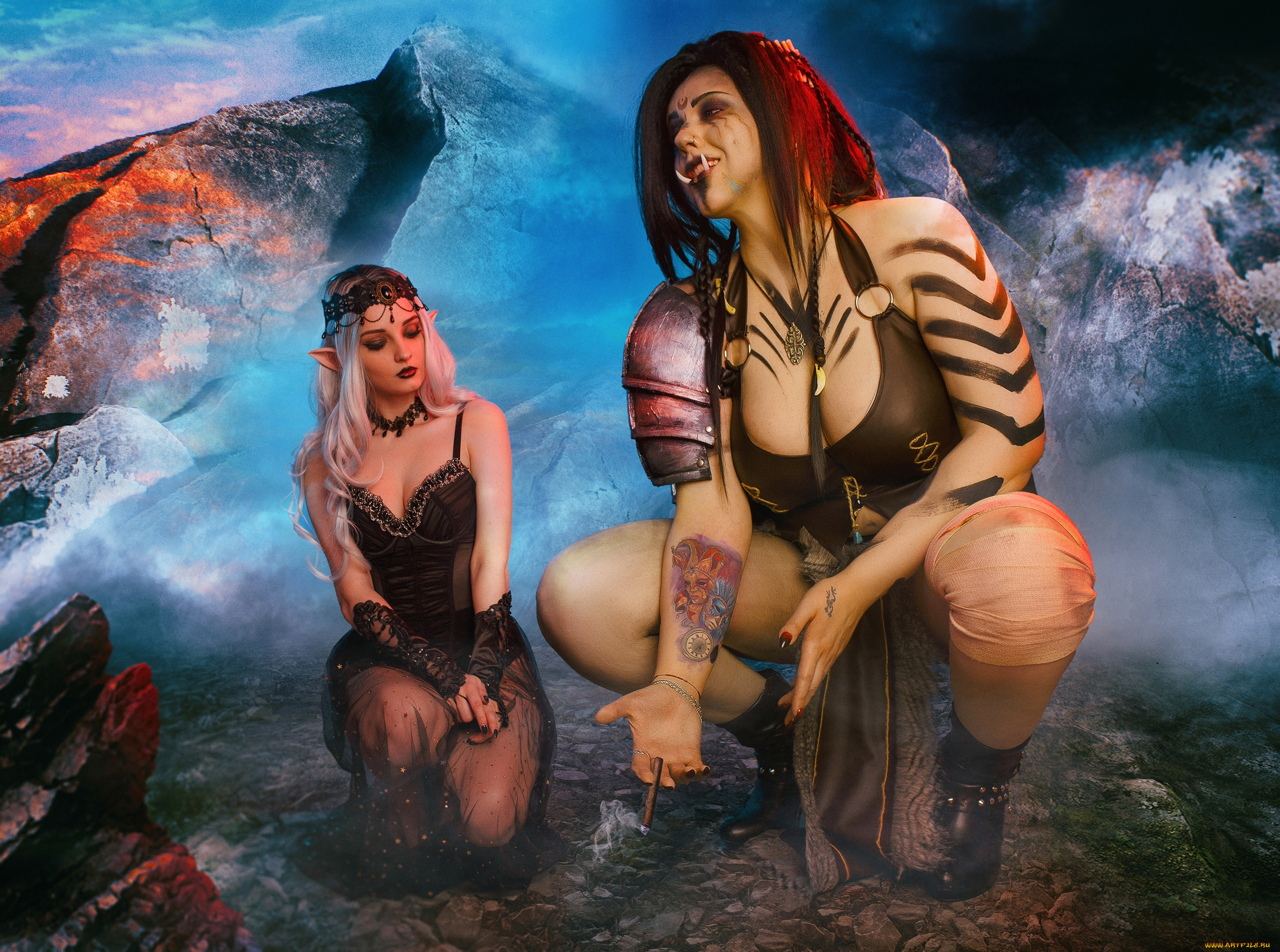 девушки, kirdjava, эльфийка, орчанка, образы