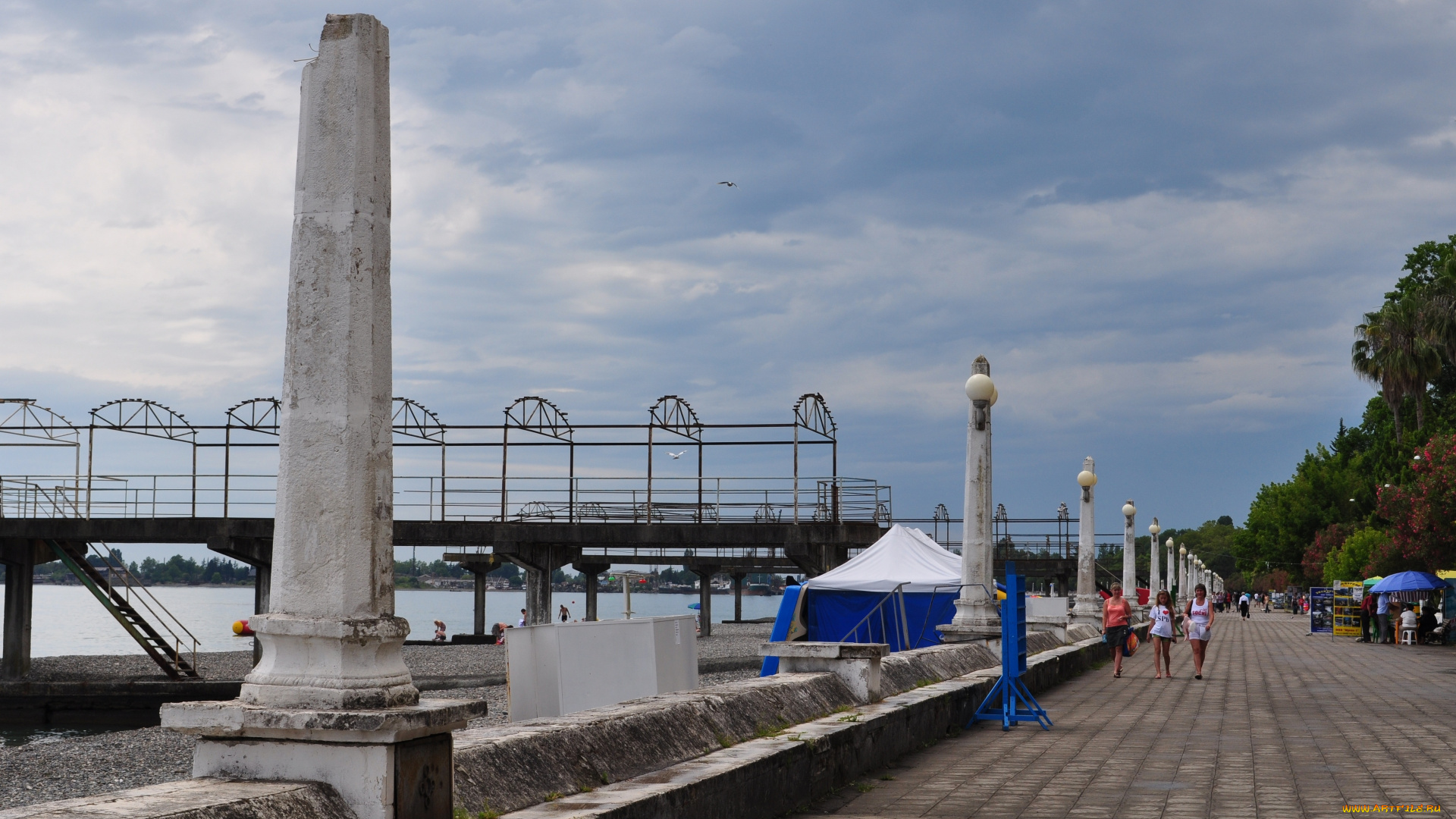 города, -, улицы, , площади, , набережные, абхазия, сухуми, набережная, колонны