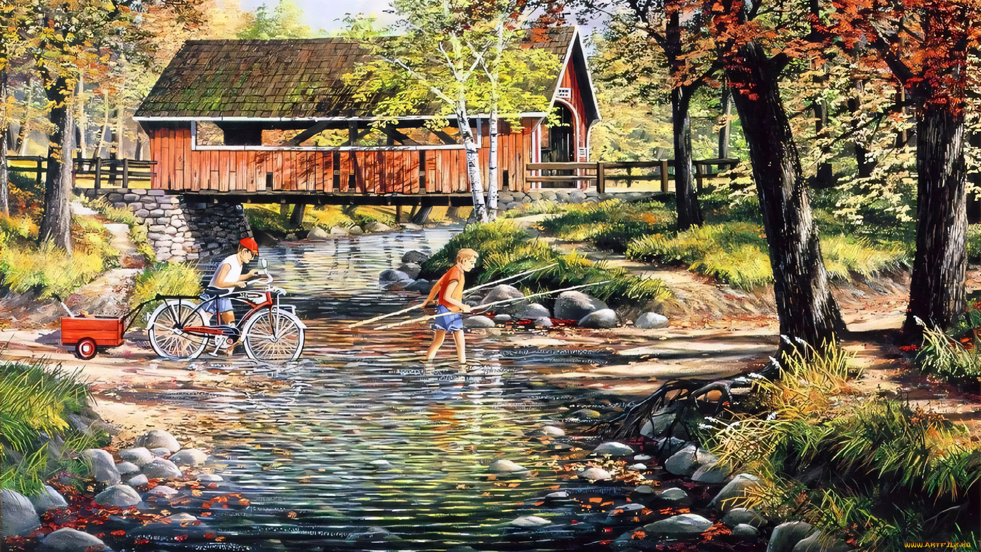 295845, рисованное, природа, пейзаж