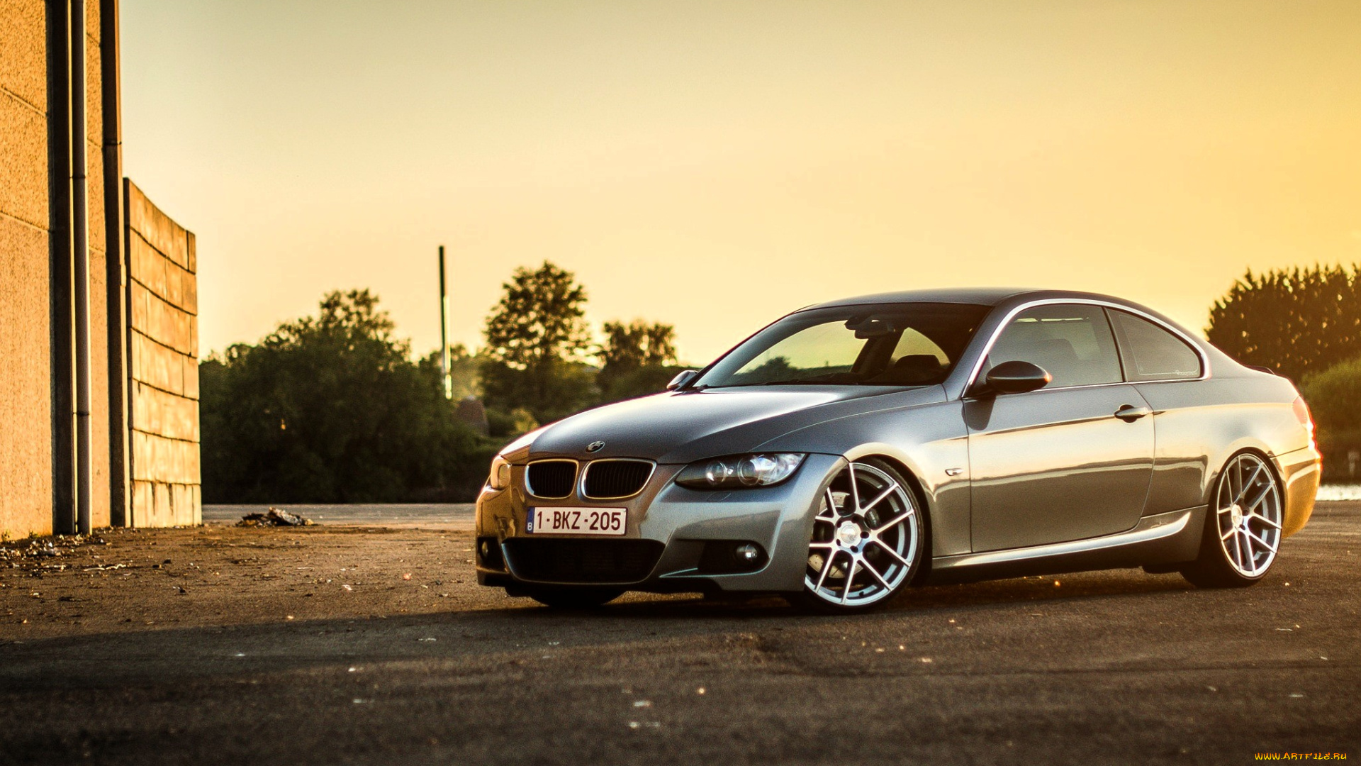 bmw, e92, автомобили, bmw, серебристый, здание