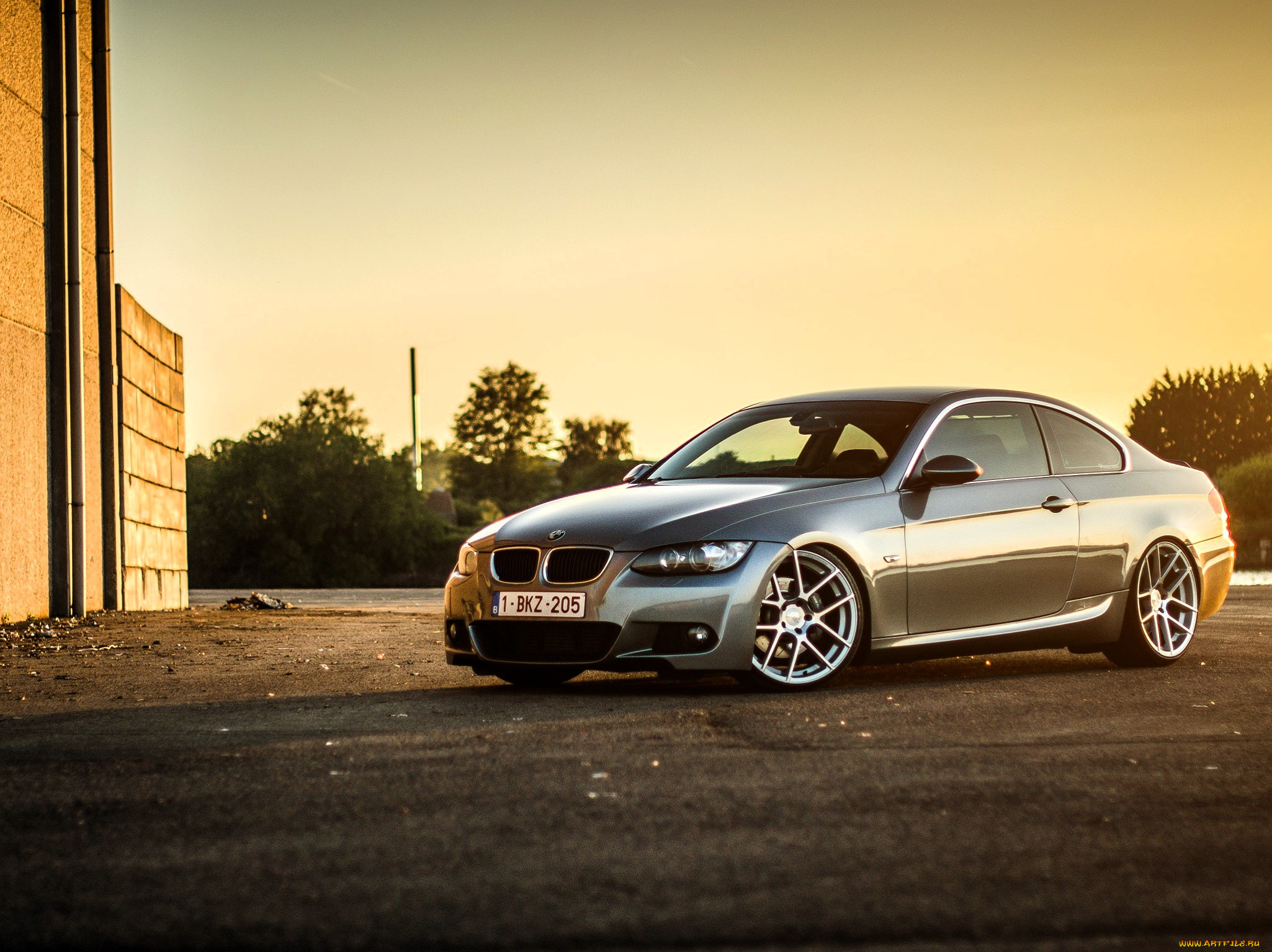 bmw, e92, автомобили, bmw, серебристый, здание